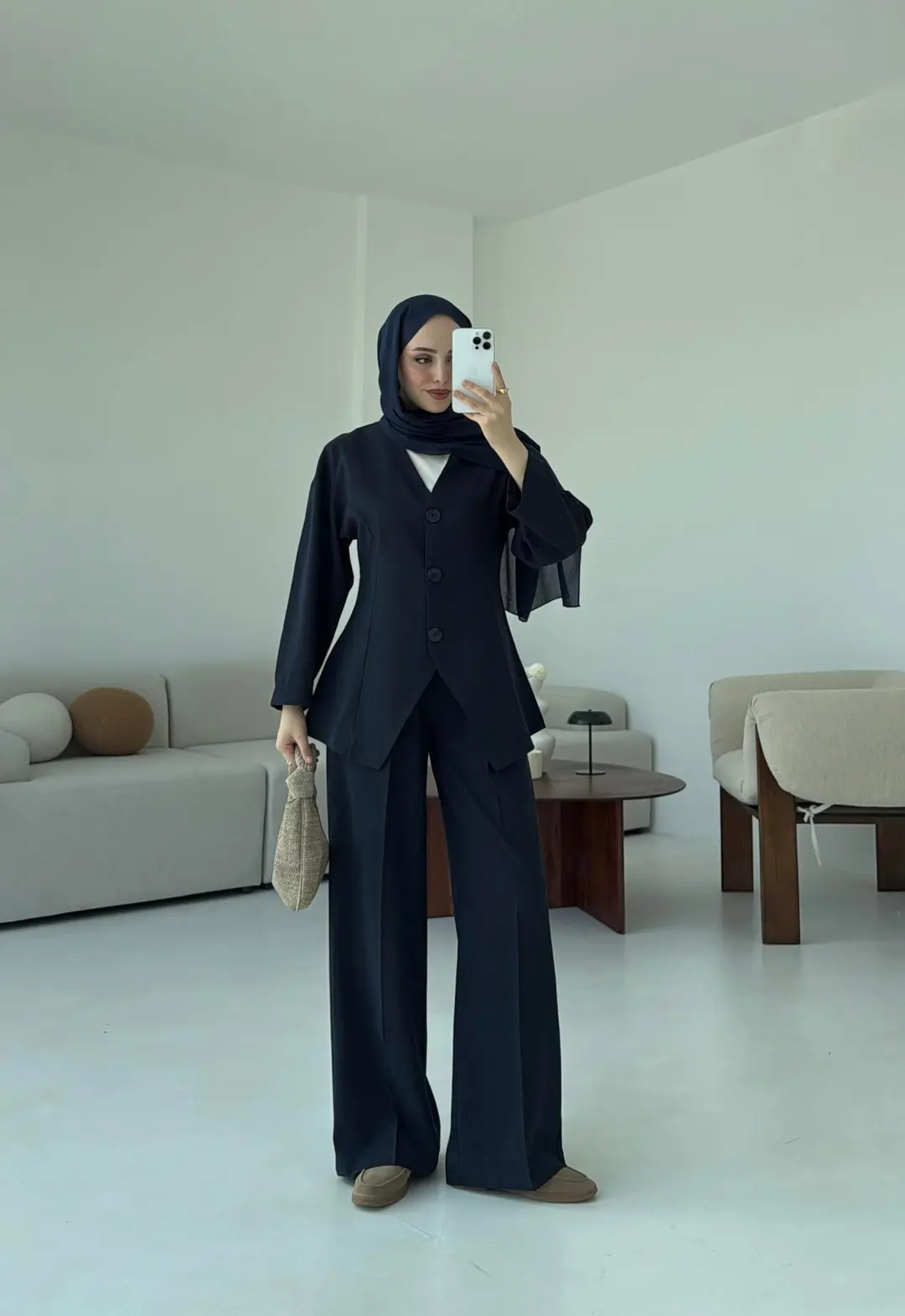 Mila Takım Lacivert - Görsel 4