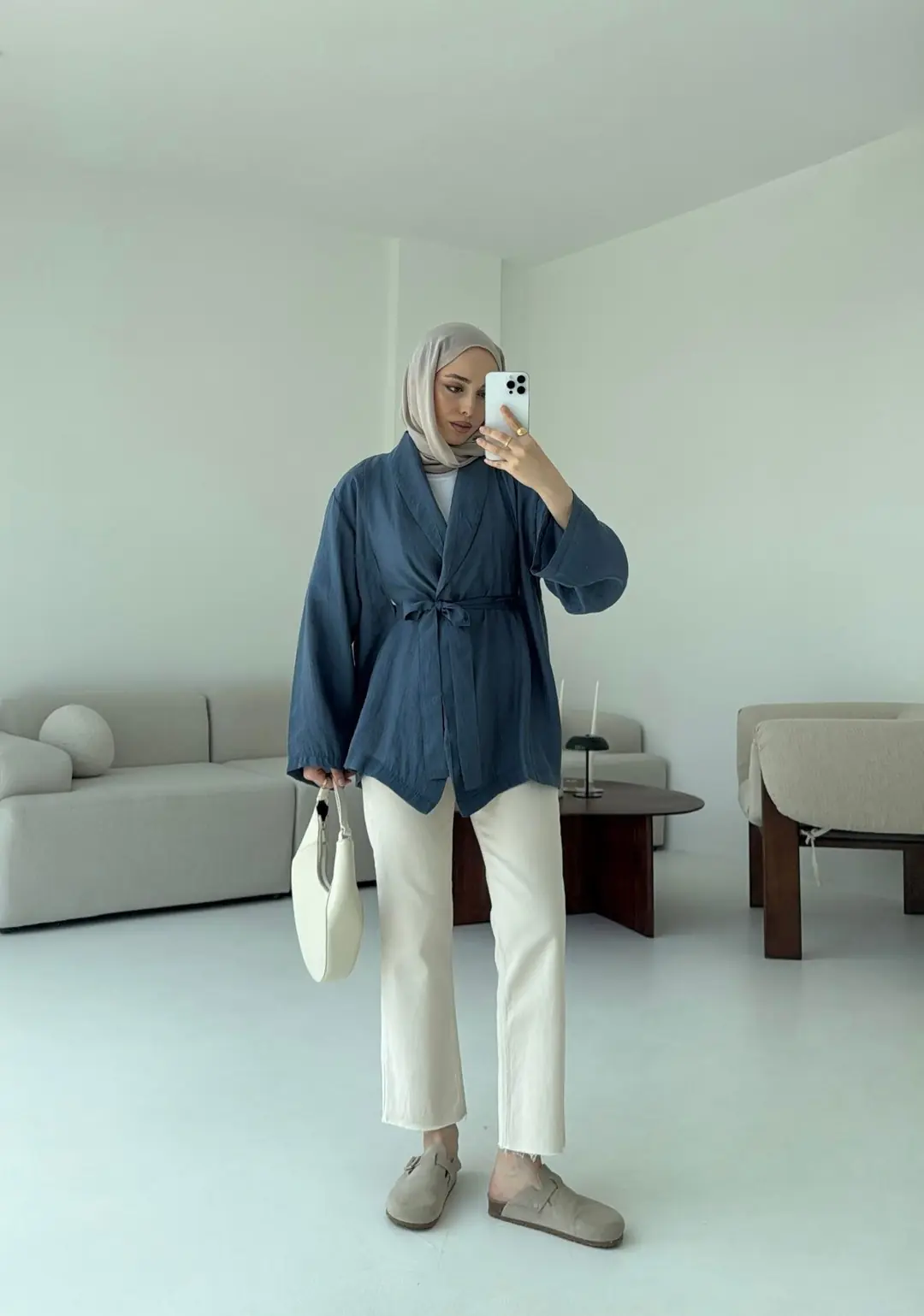 Model Yazlık Kimono İndigo