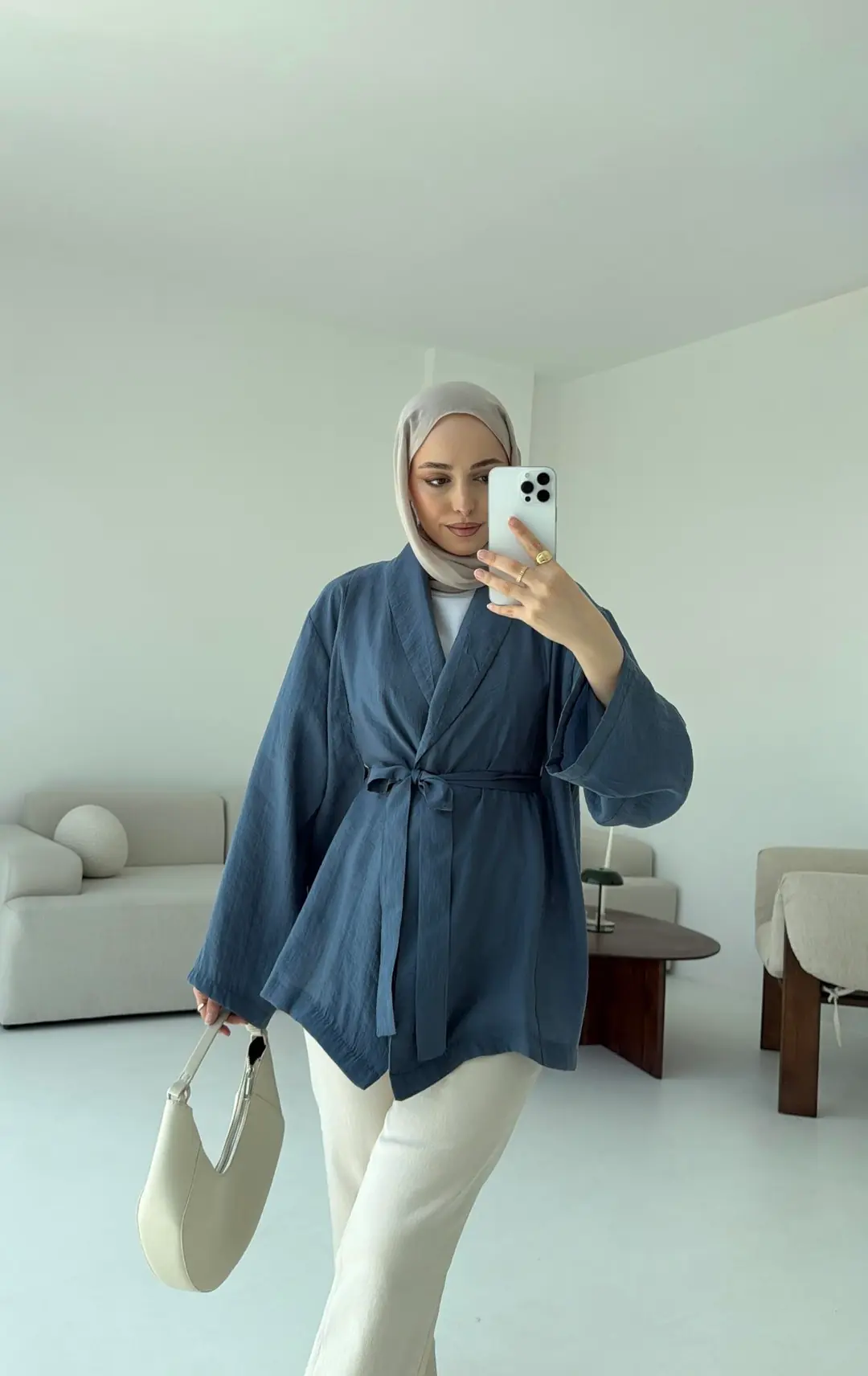 Model Yazlık Kimono İndigo - Görsel 4