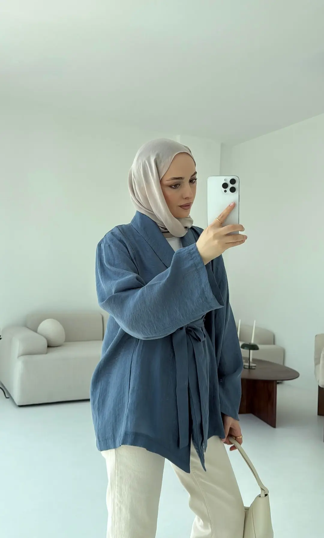 Model Yazlık Kimono İndigo - Görsel 9