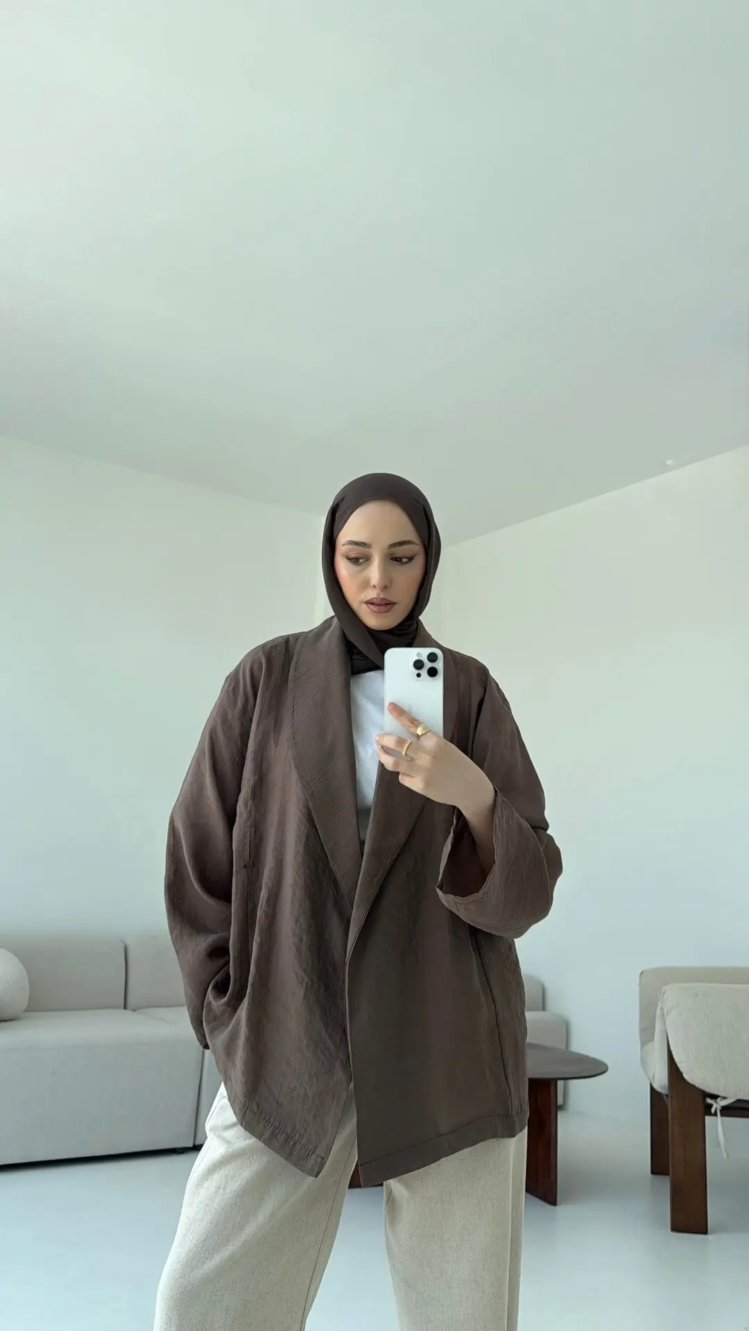 Model Yazlık Kimono Kahve - Görsel 7