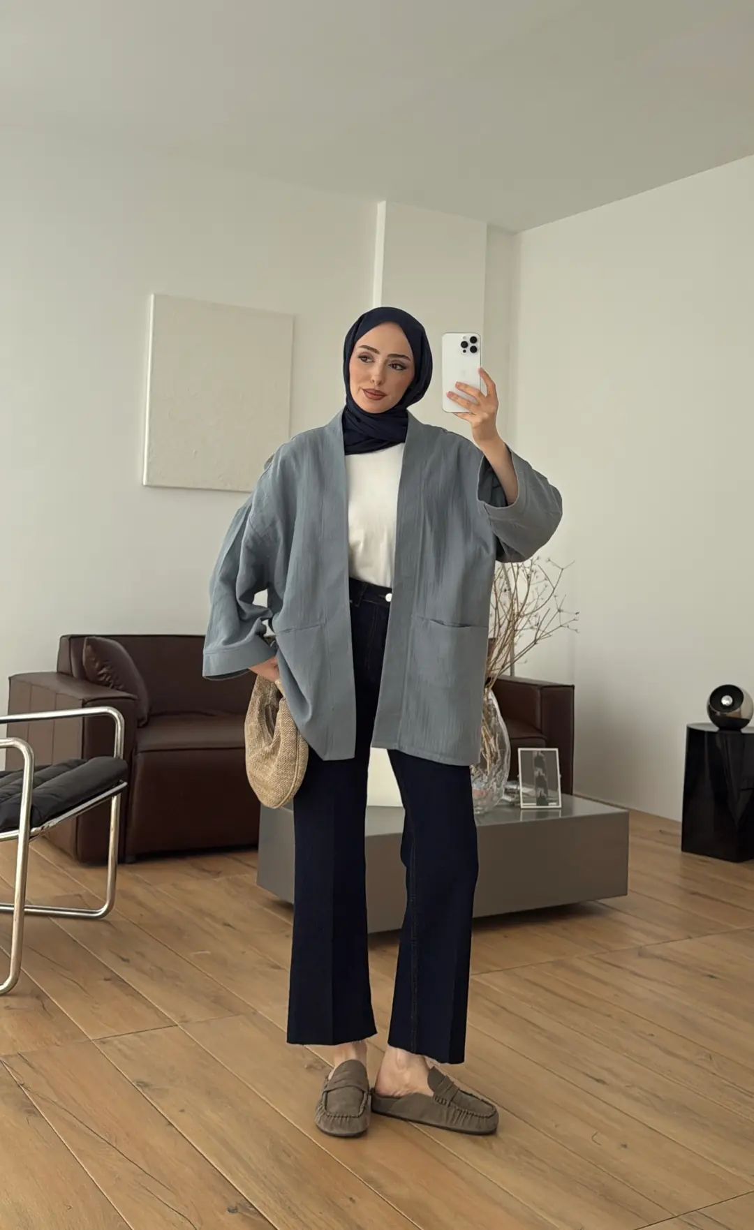 Müslin Kimono Mavi - Görsel 5