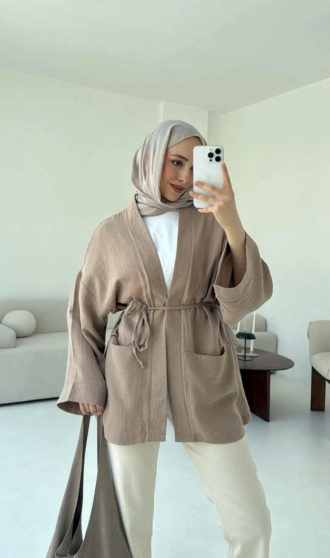 Müslin Kimono Vizon