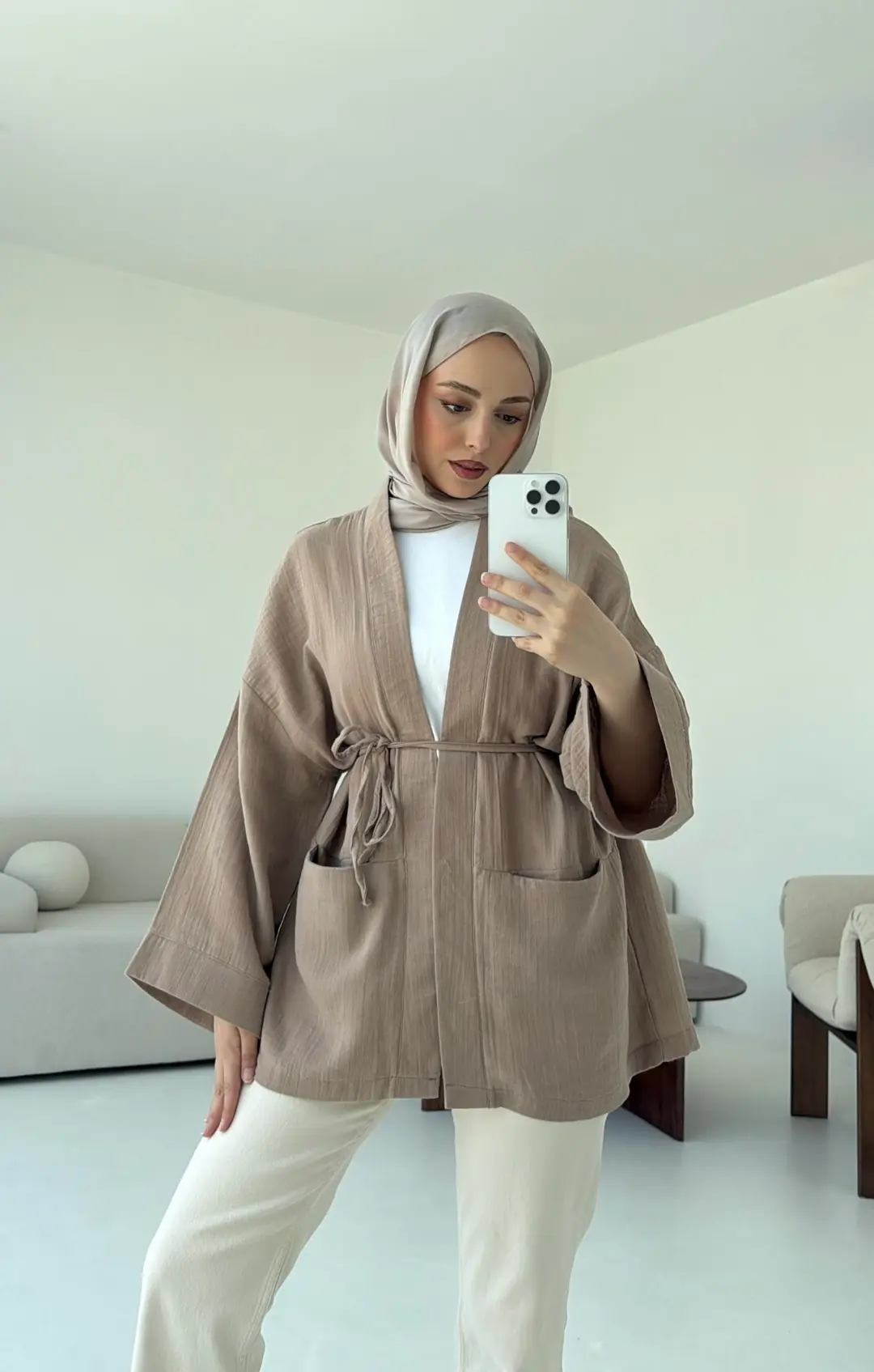 Müslin Kimono Vizon - Görsel 4