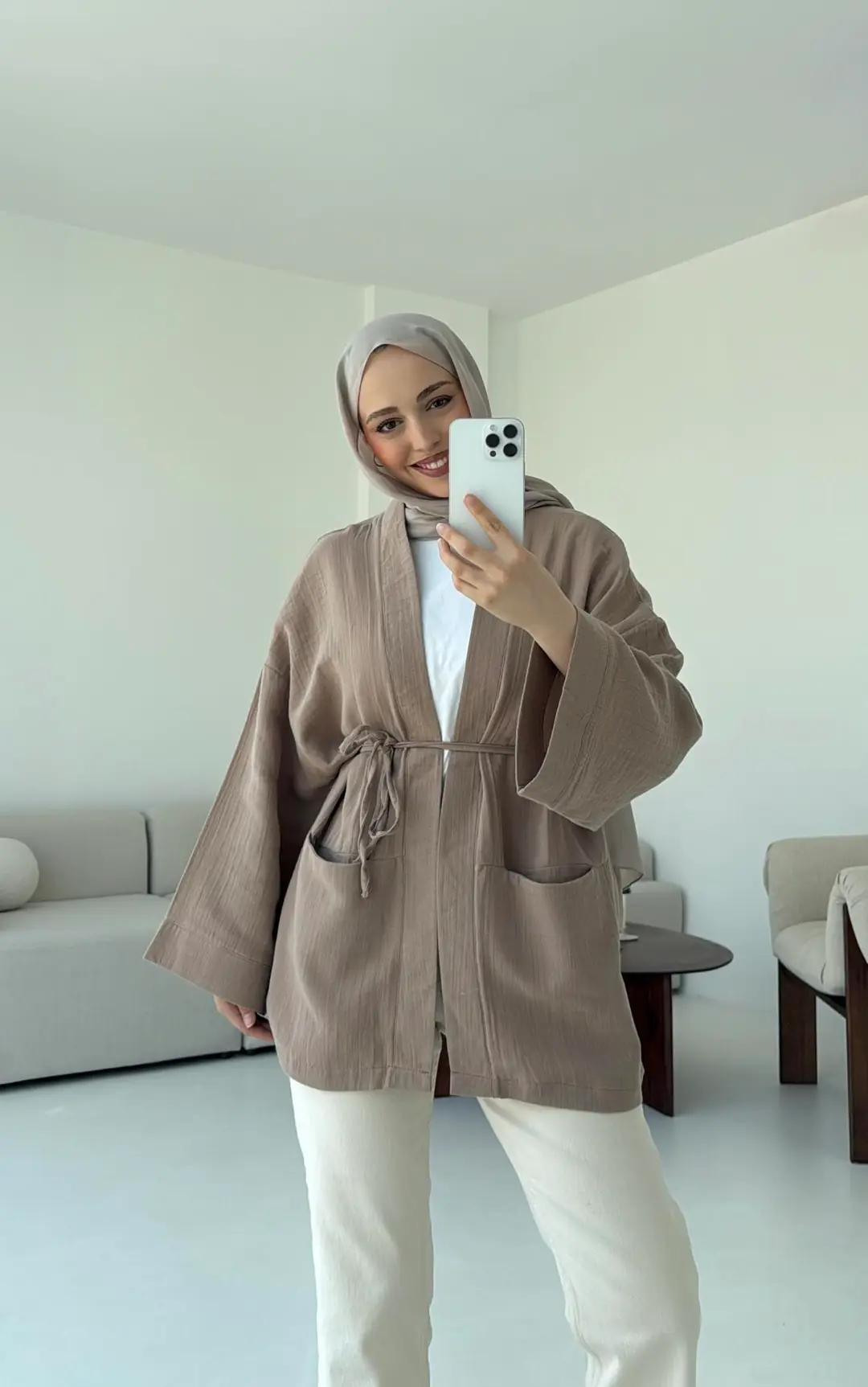 Müslin Kimono Vizon - Görsel 6