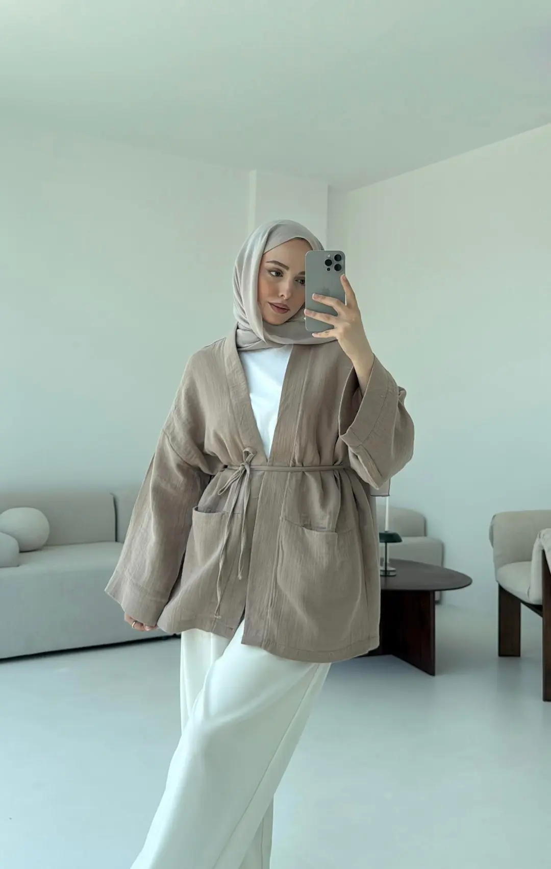 Müslin Kimono Vizon - Görsel 6