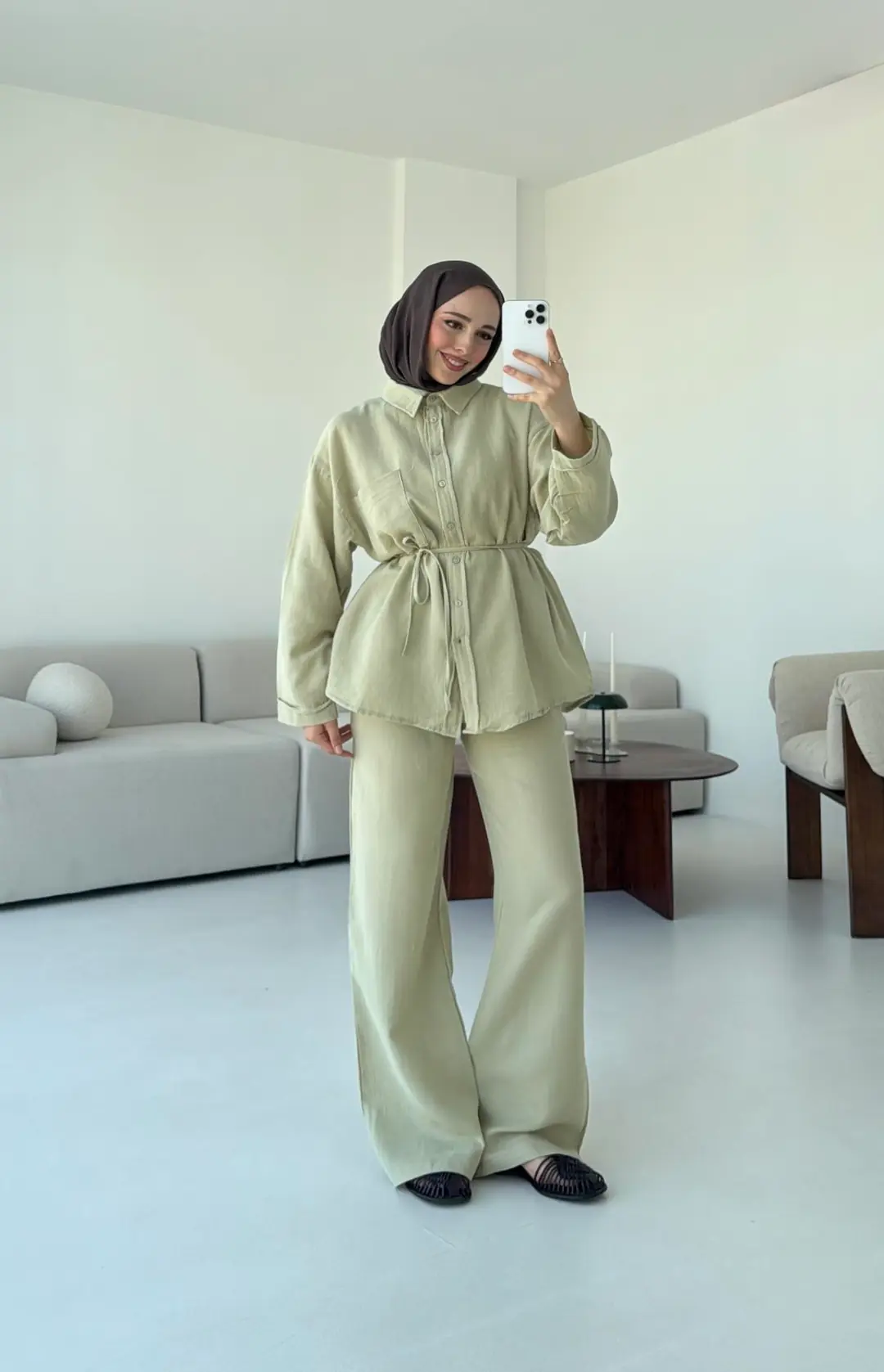 Müslin Pantolon Takım Haki - Görsel 6