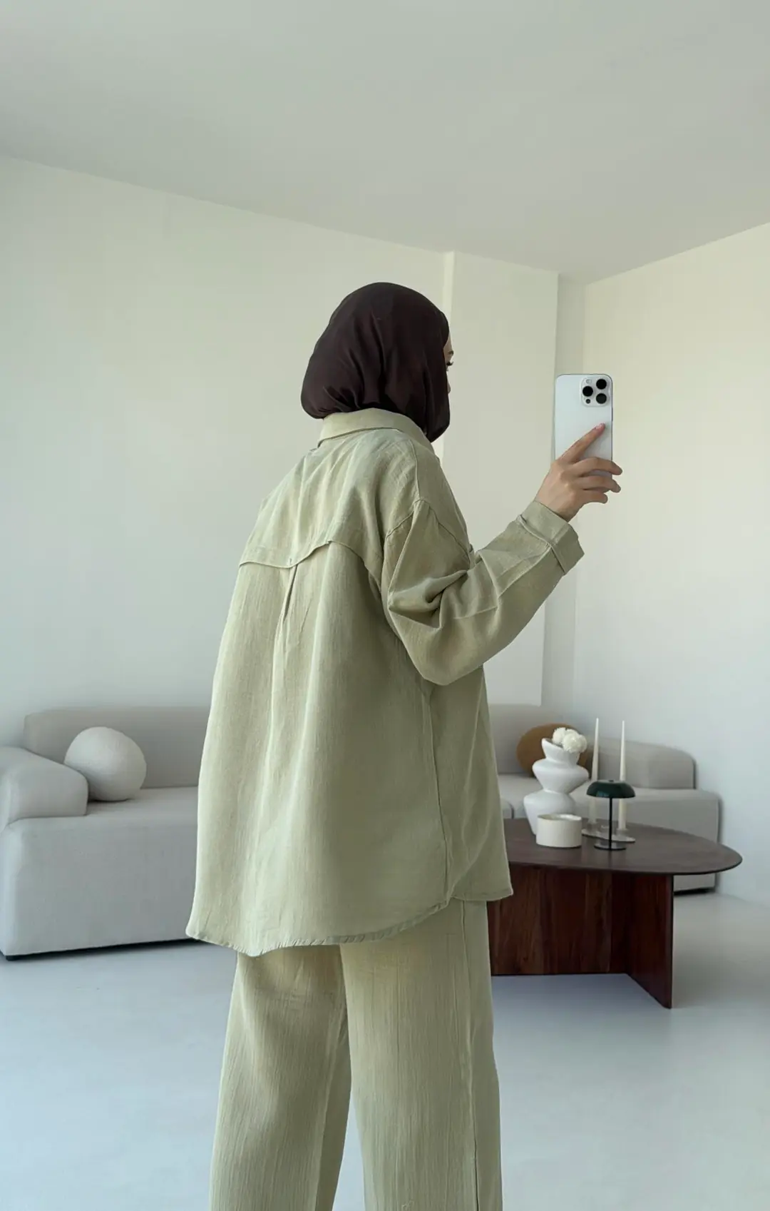 Müslin Pantolon Takım Haki - Görsel 8