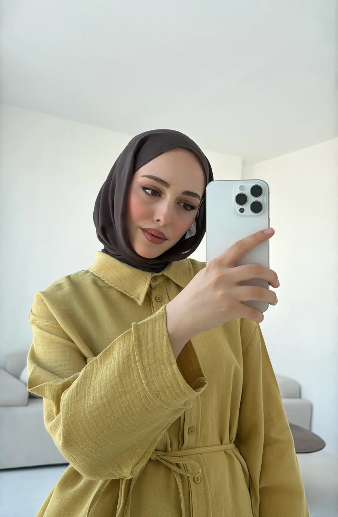 Müslin Pantolon TakımYağ Yeşili - Görsel 3