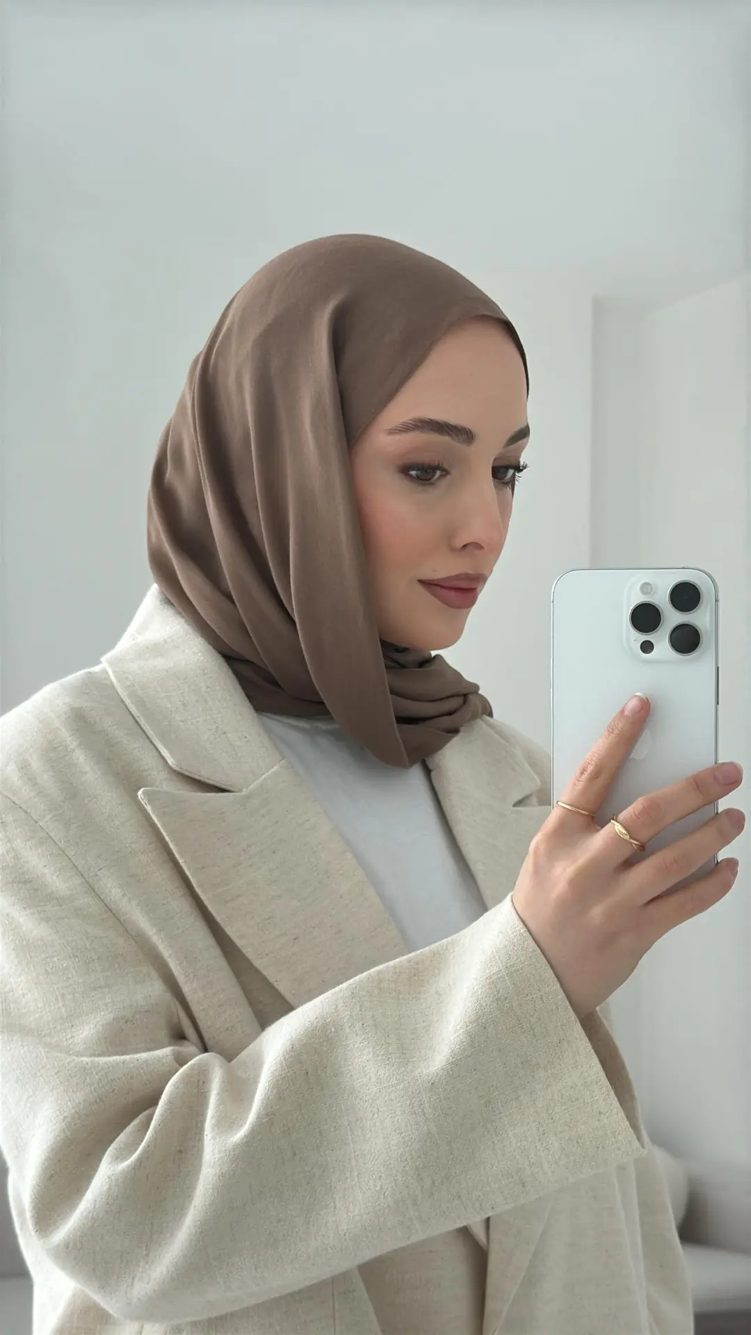 Natur Keten Oversize Blazer Ceket - Görsel 8