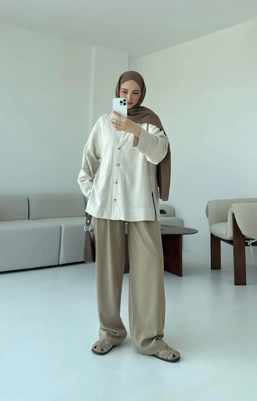 Natural Tek Cep Gömlek - Görsel 2