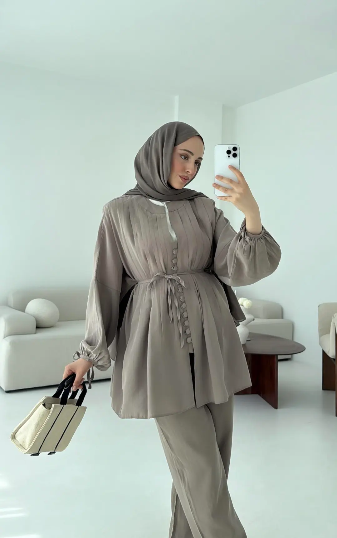 Nervüllü Takım Vizon - Görsel 2