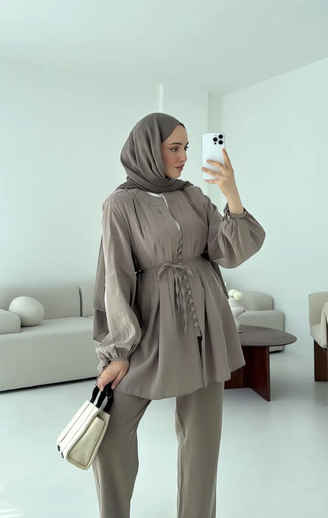 Nervüllü Takım Vizon - Görsel 3