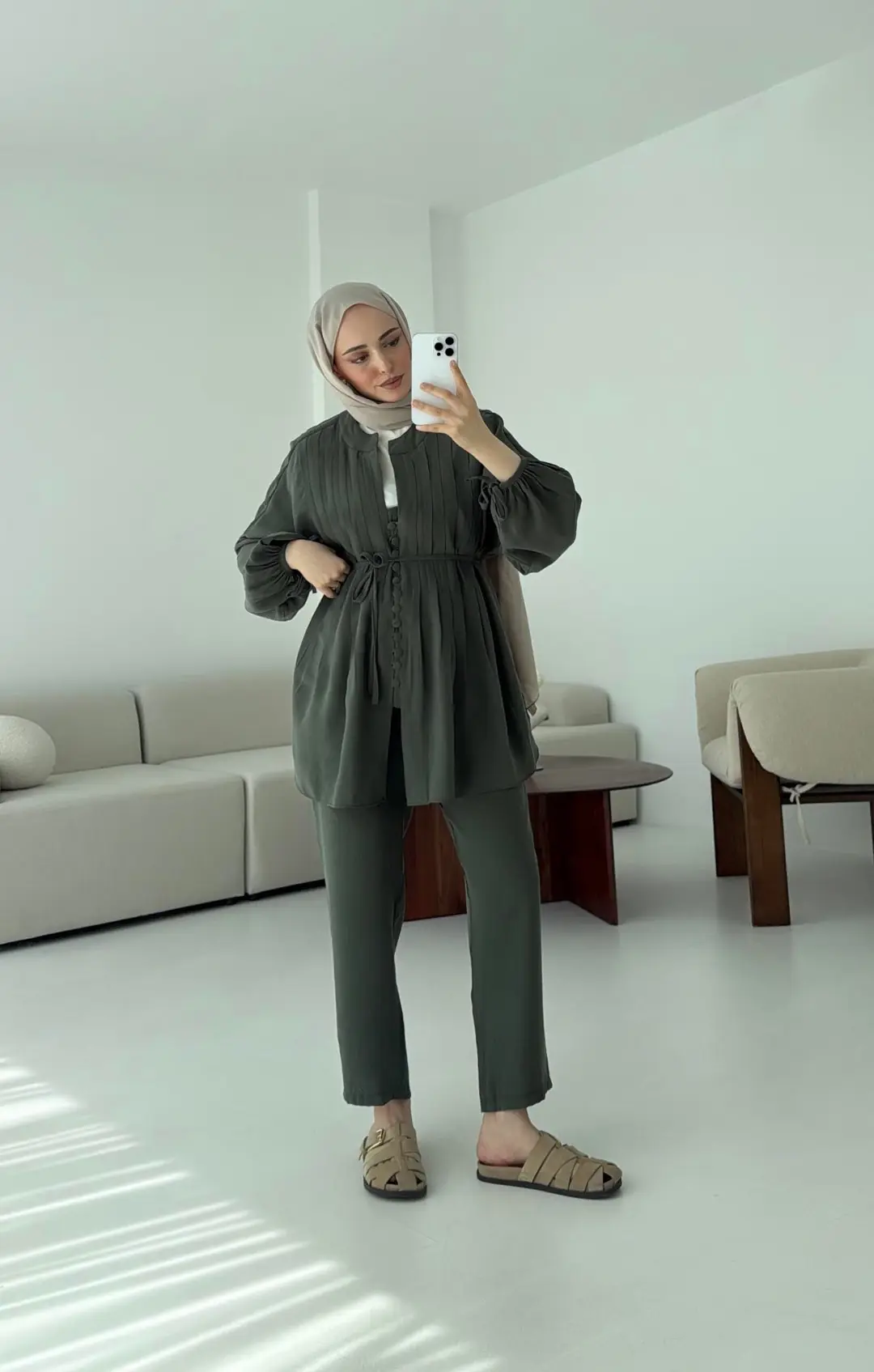 Nervüllü Takım Yeşil - Görsel 5