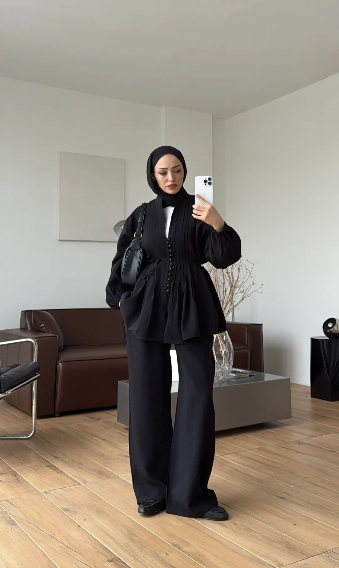 Nervürlü Takım Siyah