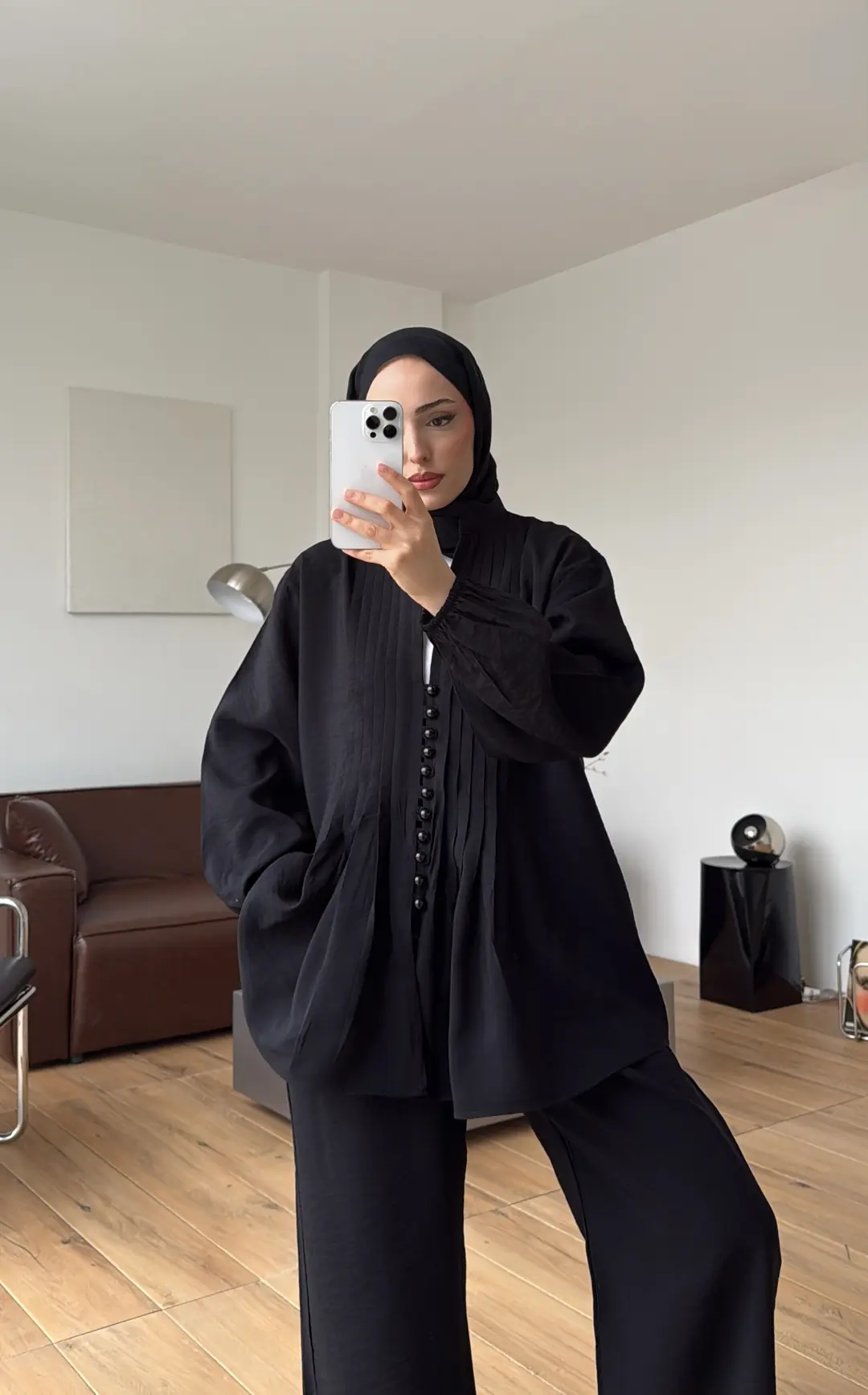 Nervürlü Takım Siyah - Görsel 8