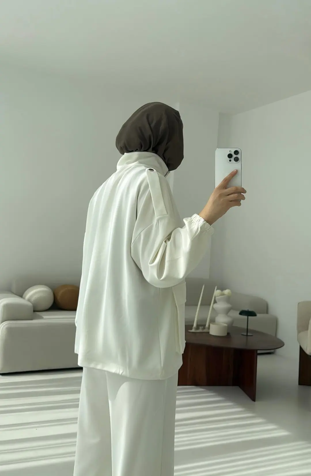 Omuz Apoletli Takım Beyaz - Görsel 6