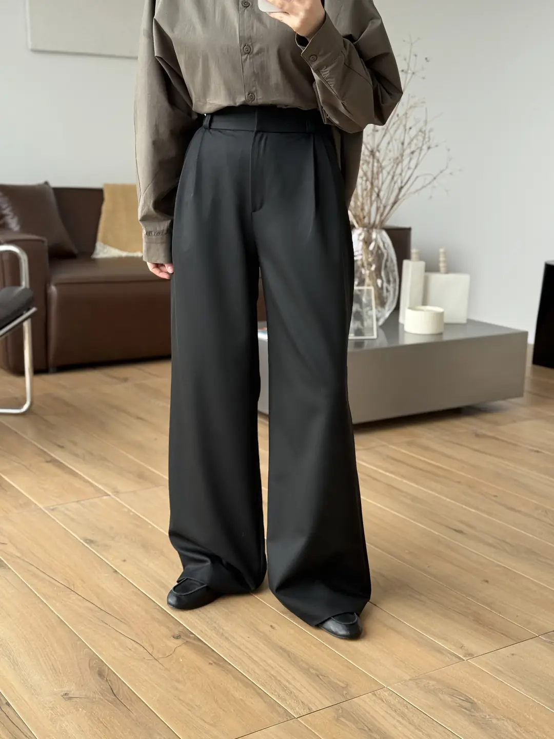 Önü Pileli Klasik Pantolon Siyah - Görsel 4