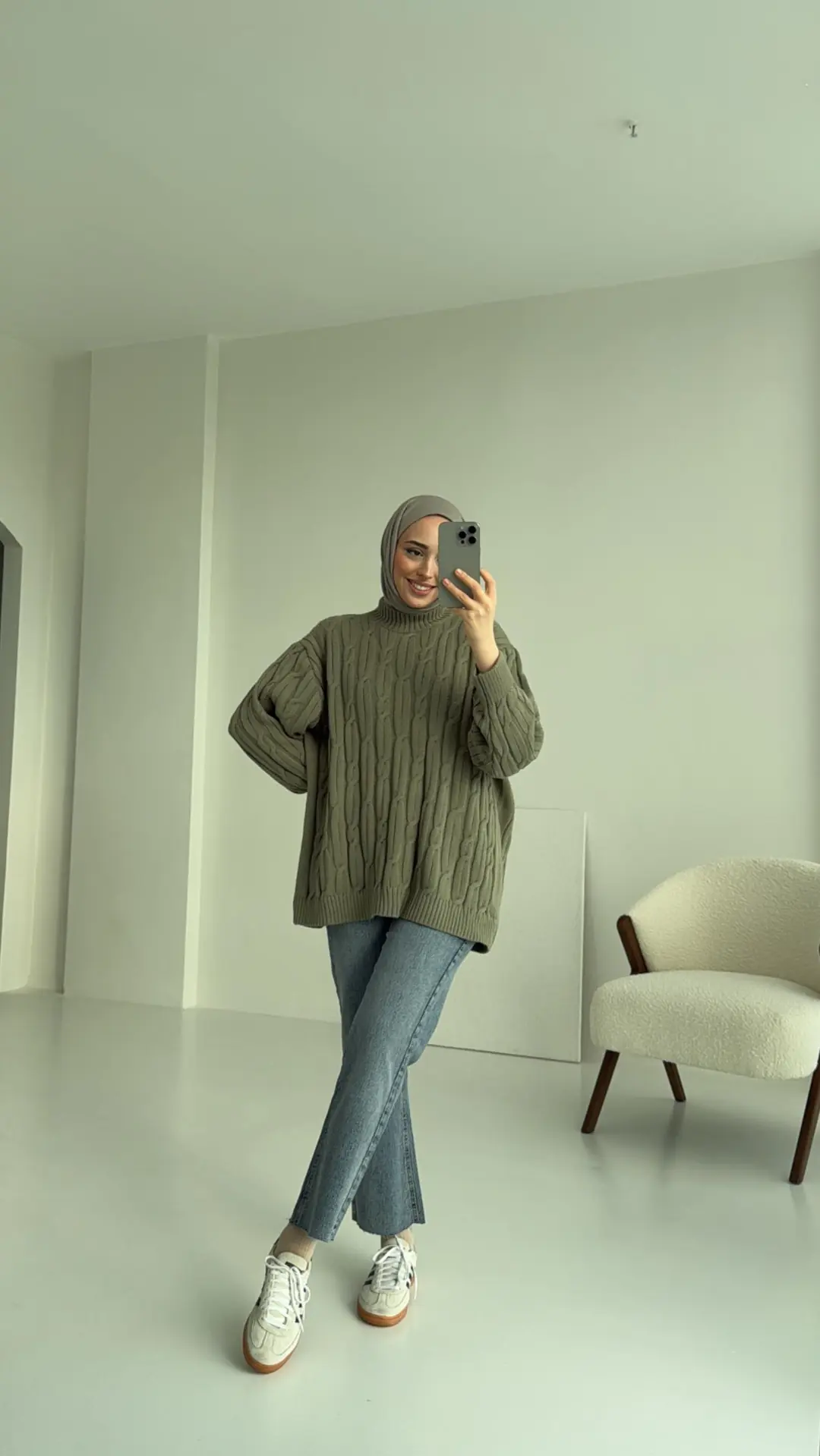 Örgü Detay Kazak Çağla