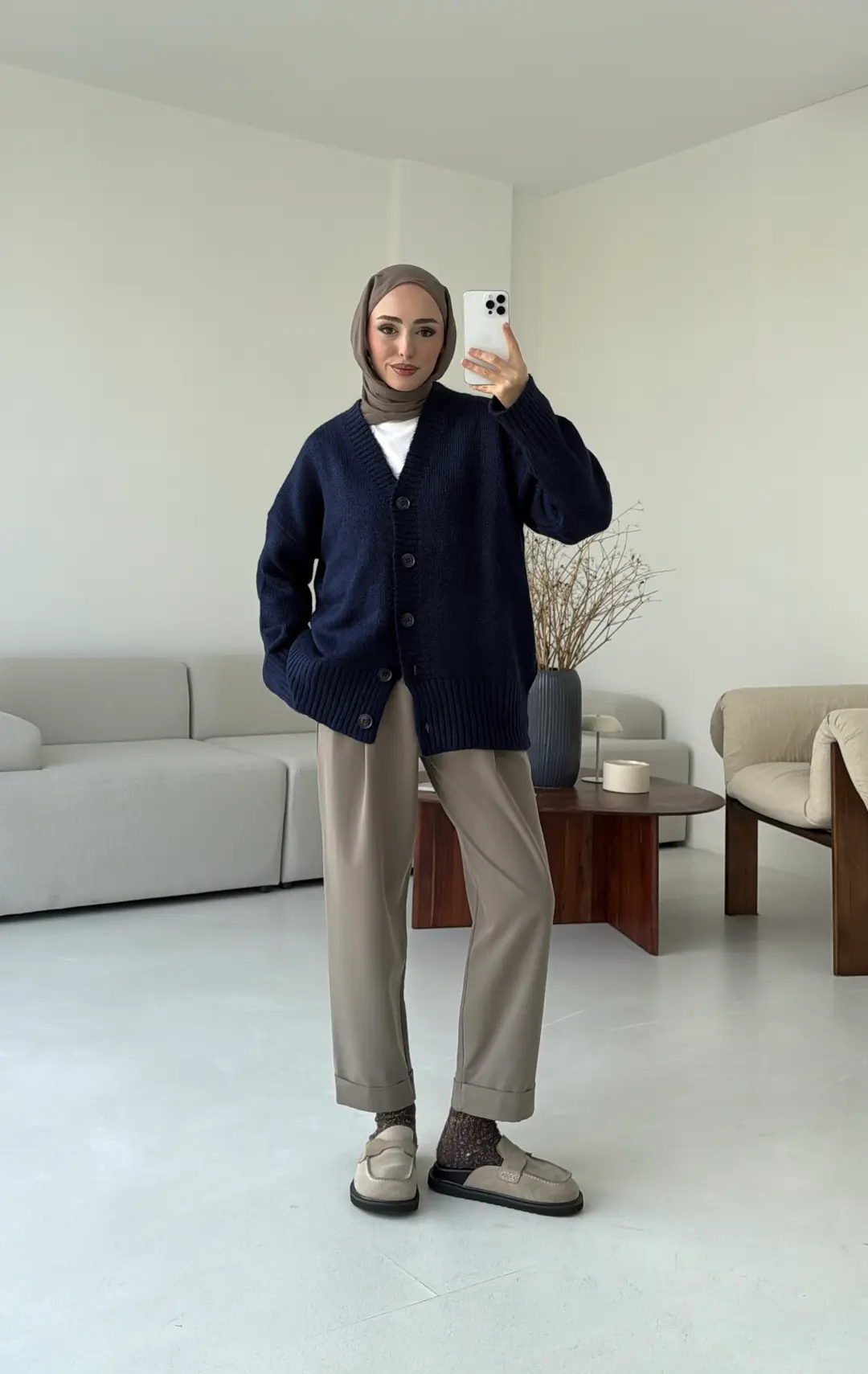 Örgü Hırka Lacivert - Görsel 7