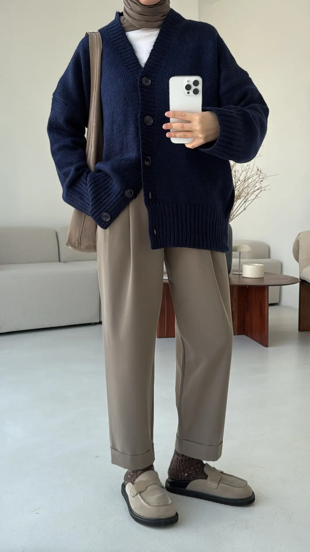 Örgü Hırka Lacivert - Görsel 8