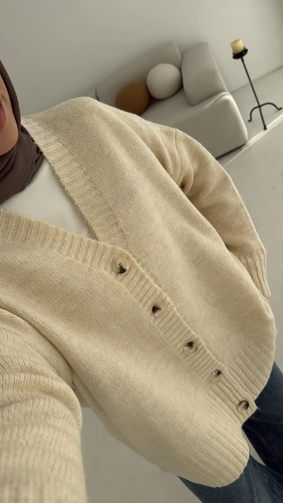 Örgü Hırka Natural - Görsel 5