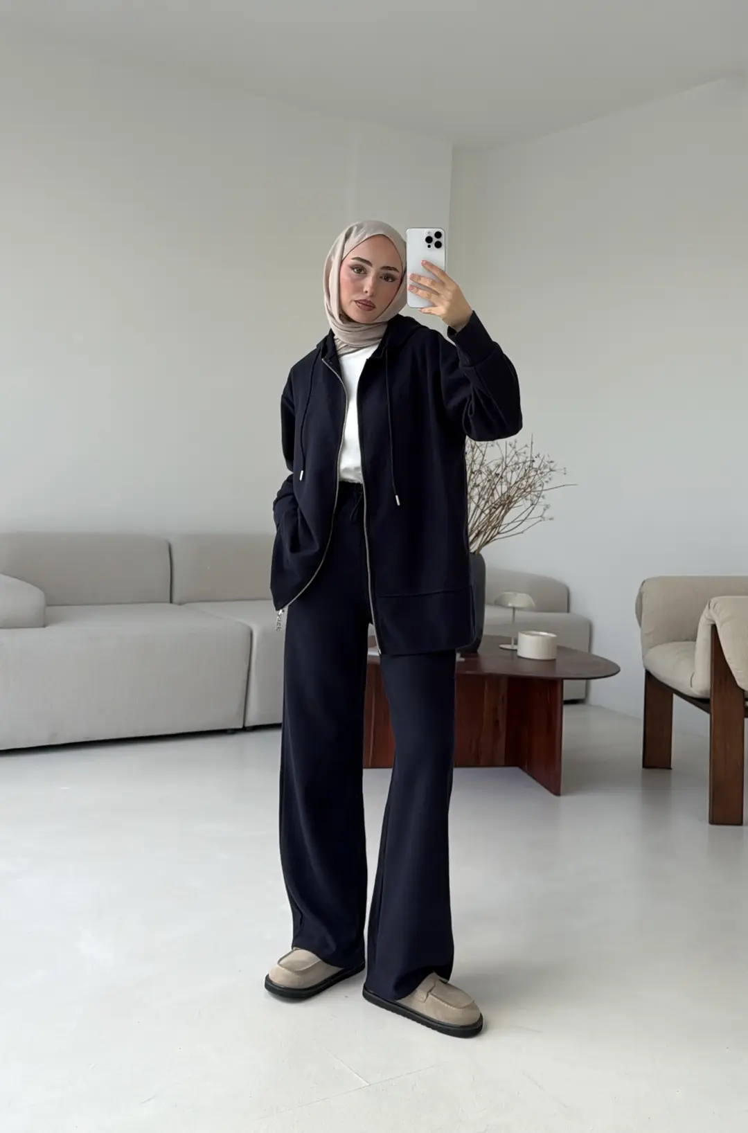 Örme Fermuarlı Takım Lacivert - Görsel 3