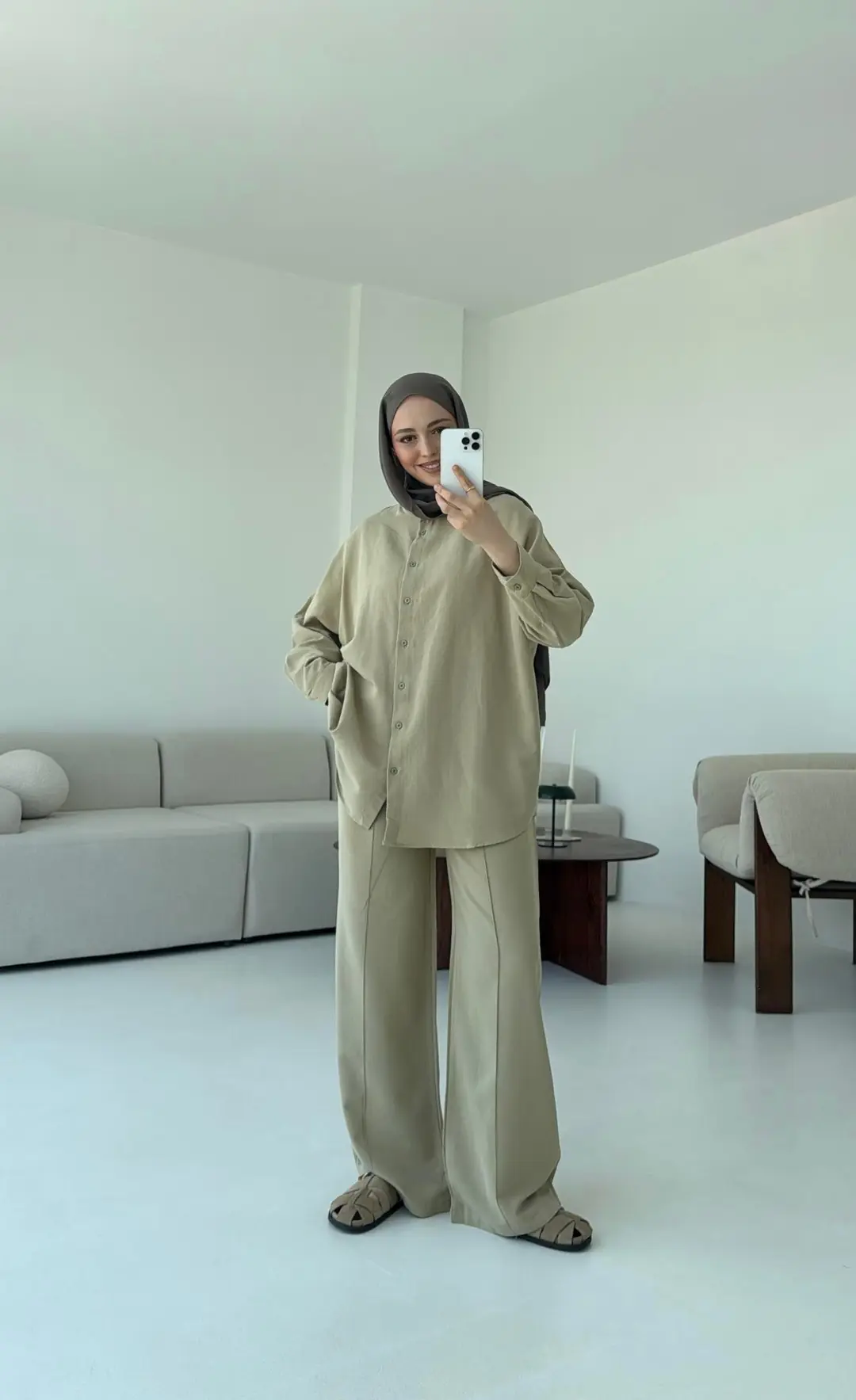 Oversize Gömlek Pantolon Takım Cagla - Görsel 2