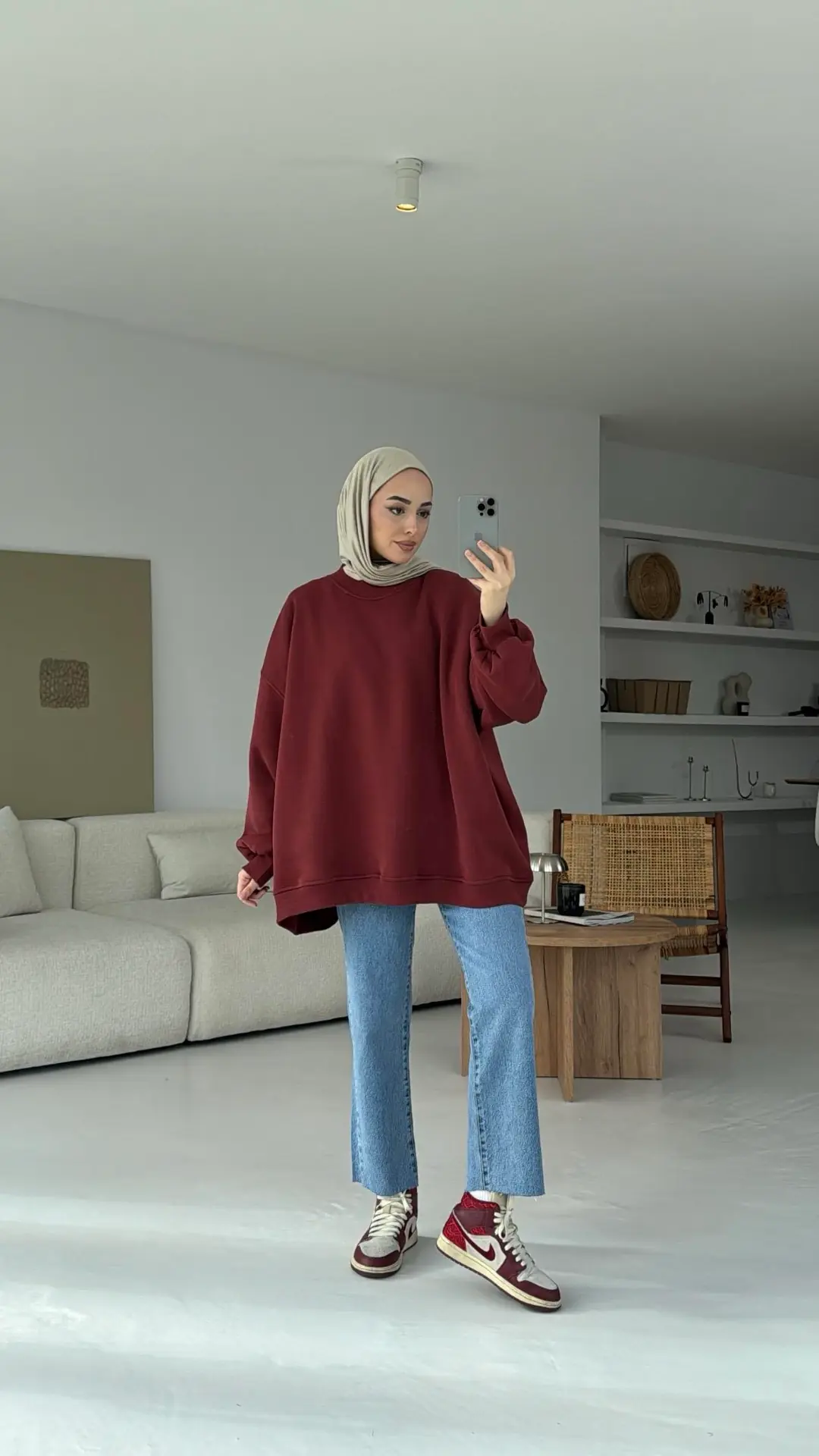 Oversize Üç İplik Sweatshirt
