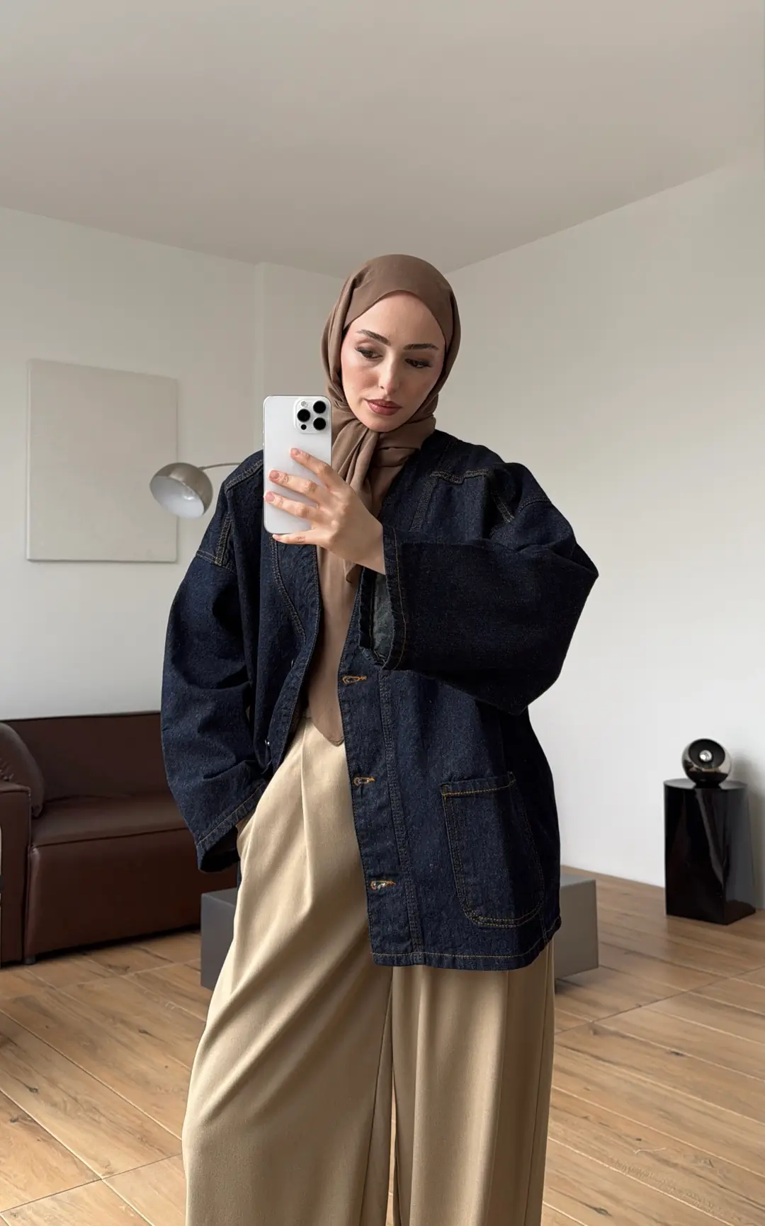 Oversize Wide Denim Ceket