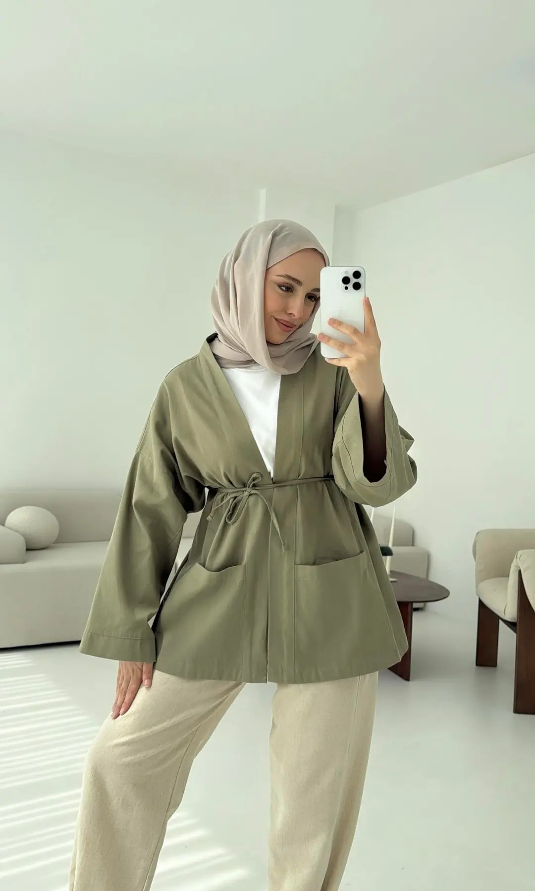 Pamuk Gabardin Kimono Cagla