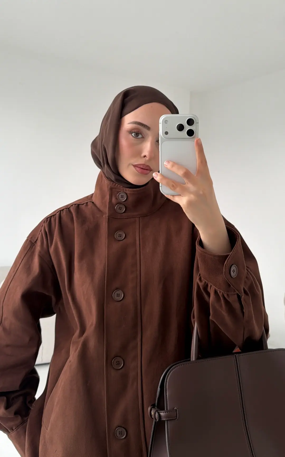 Bomber Gabardin Ceket Kahve - Görsel 6