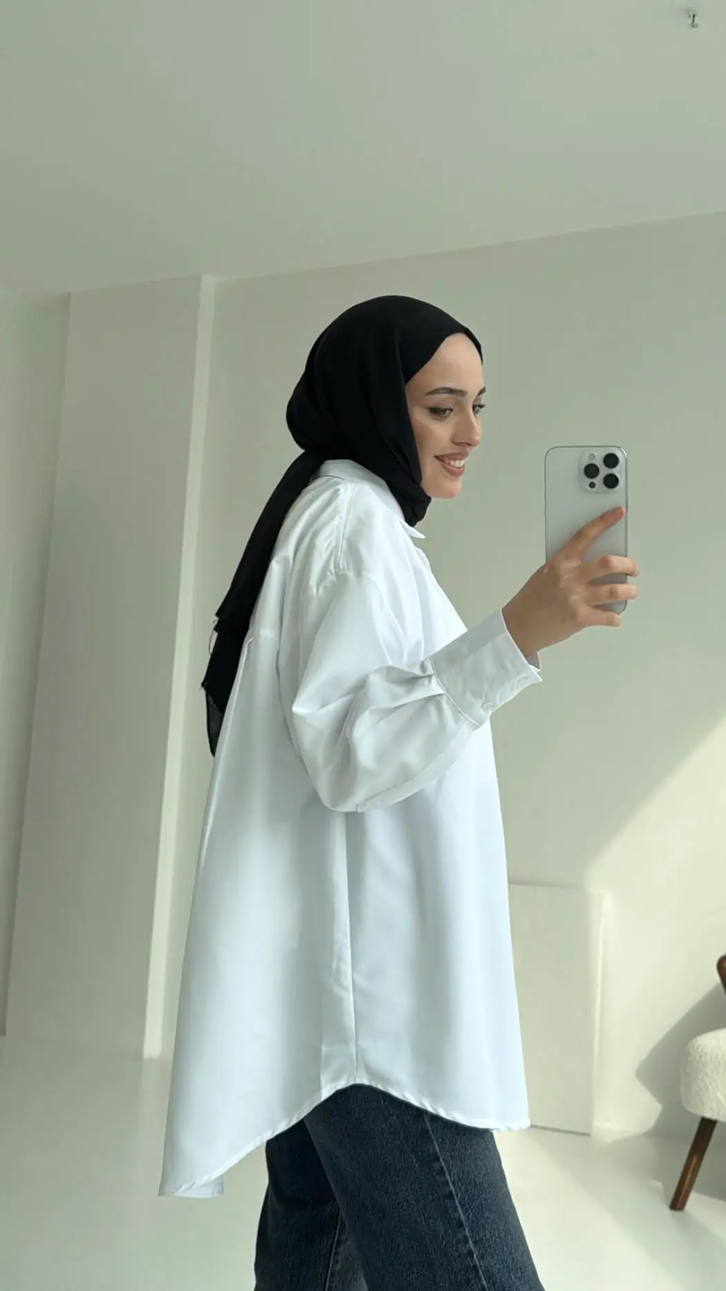 Panda Gömlek Beyaz - Görsel 5