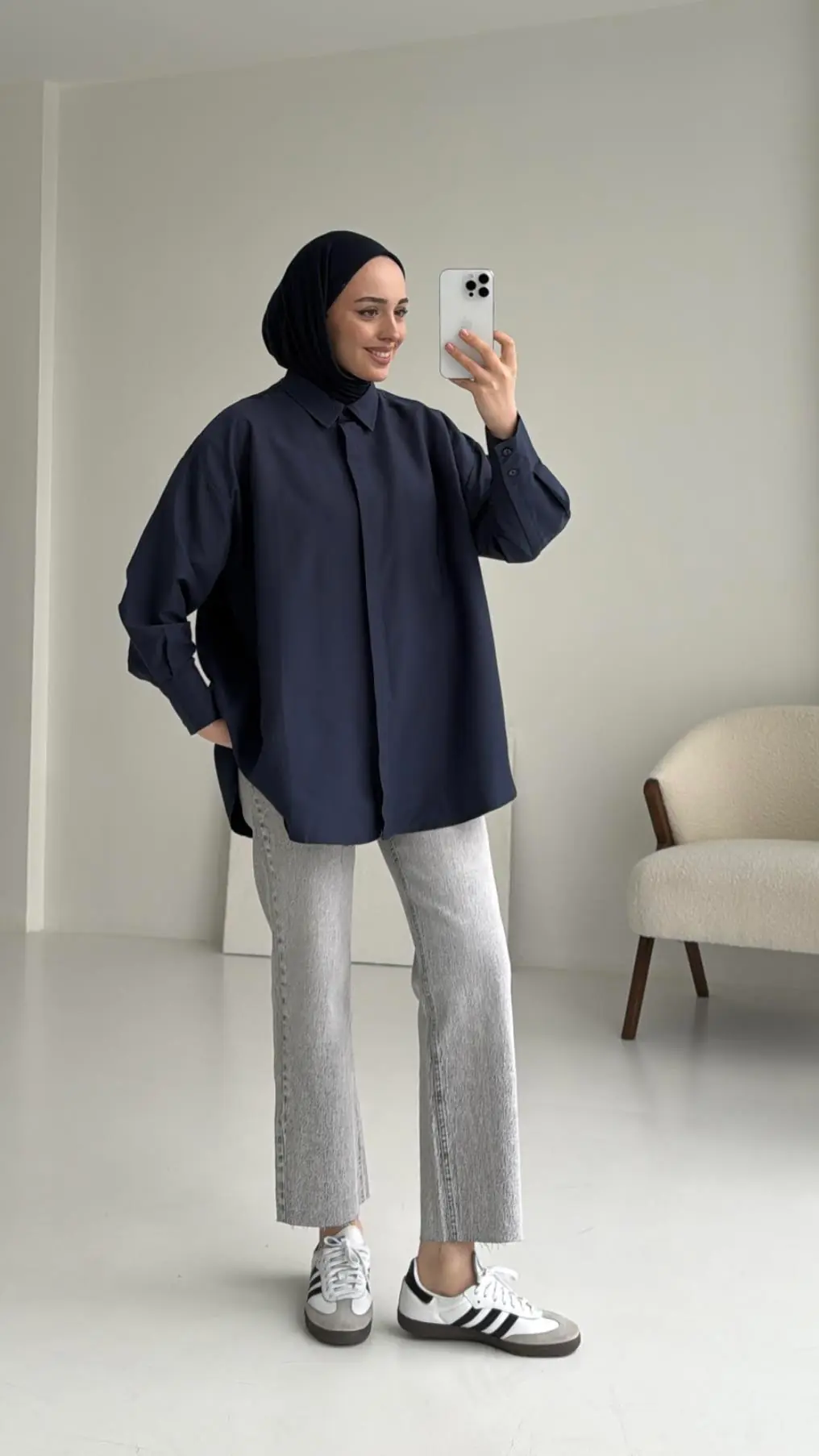 Panda Gömlek Lacivert - Görsel 3