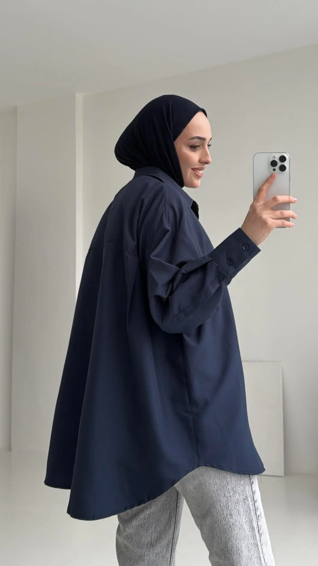 Panda Gömlek Lacivert - Görsel 5