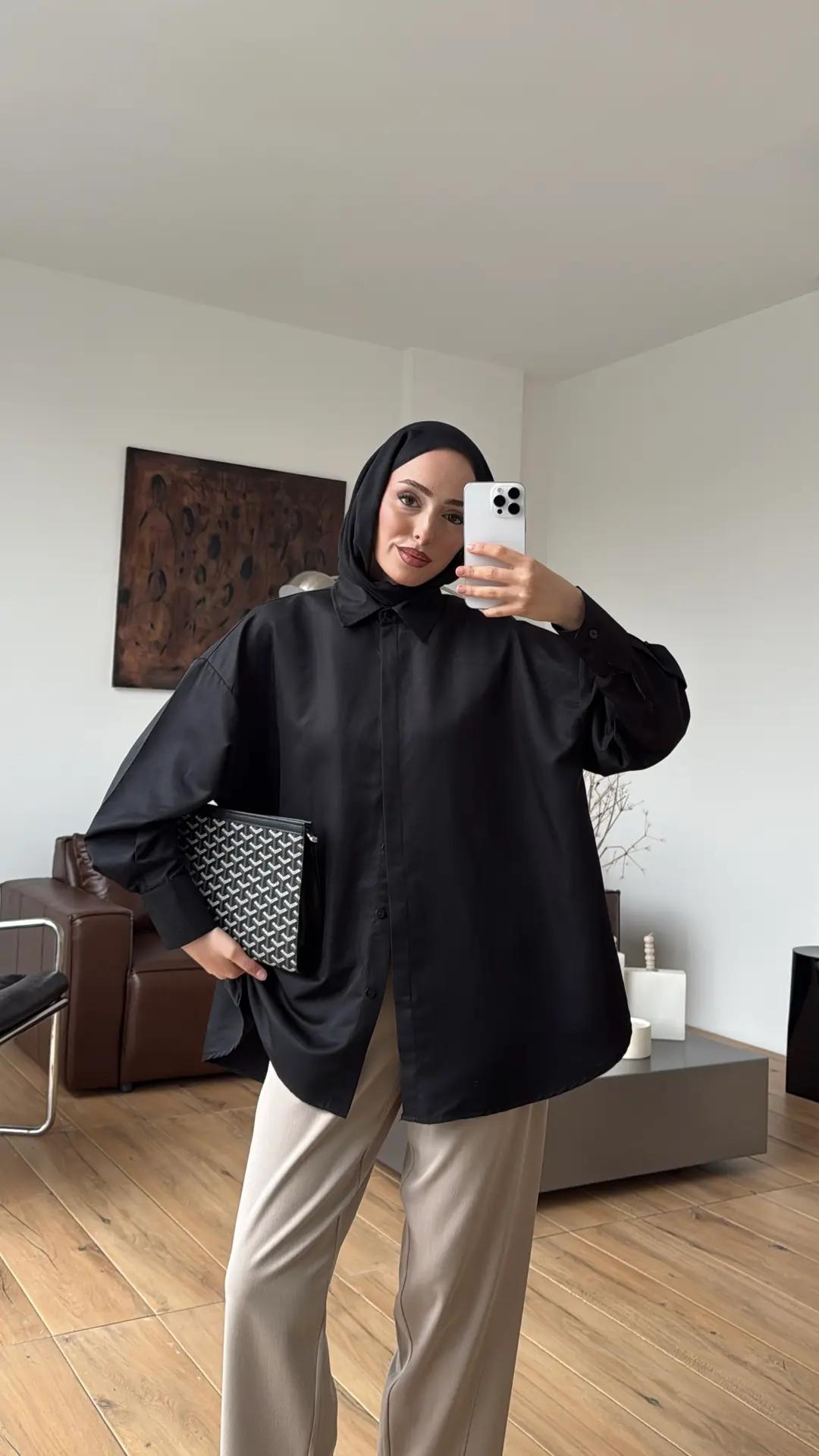 Panda Gömlek Siyah - Görsel 7