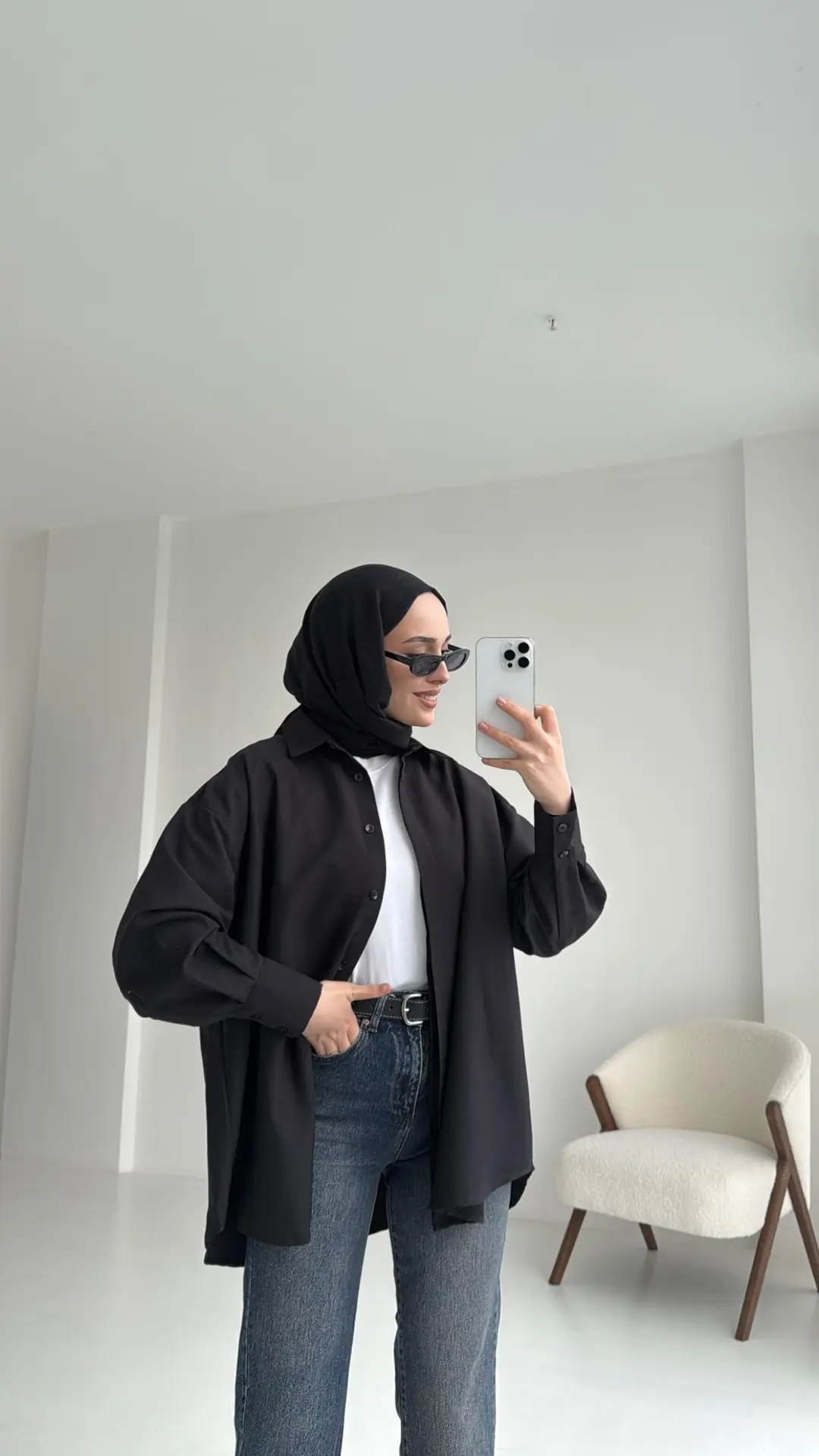 Panda Gömlek Siyah - Görsel 6