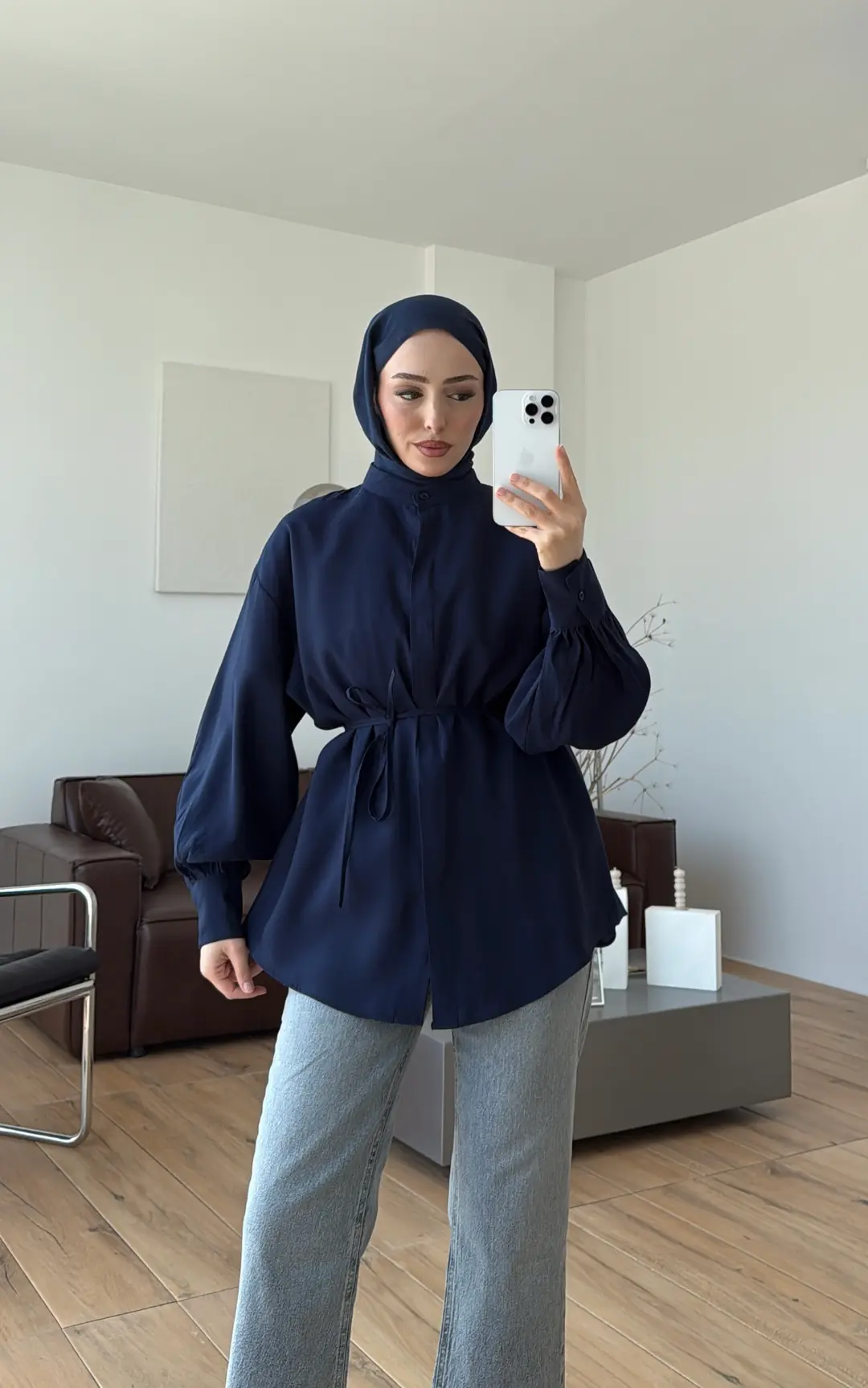 Patlı Gömlek Lacivert - Görsel 5