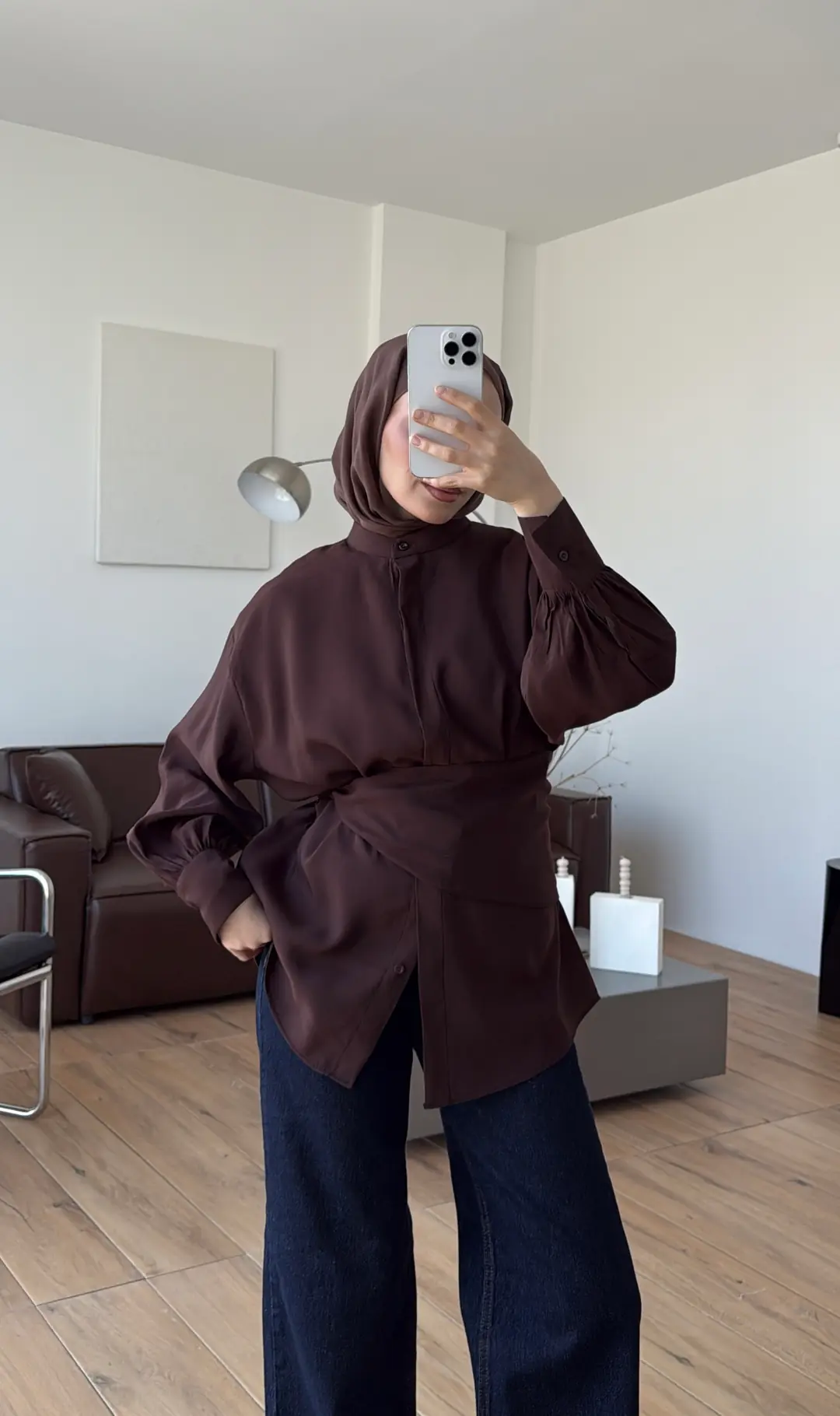 Patlı Gömlek Kahve - Görsel 7