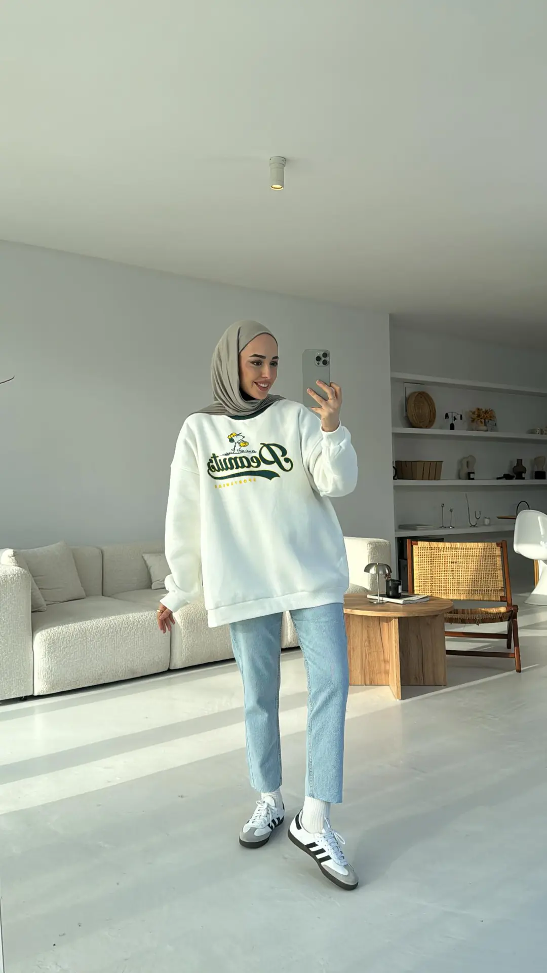 Peanuts Baskılı Oversize Sweatshirt - Görsel 3