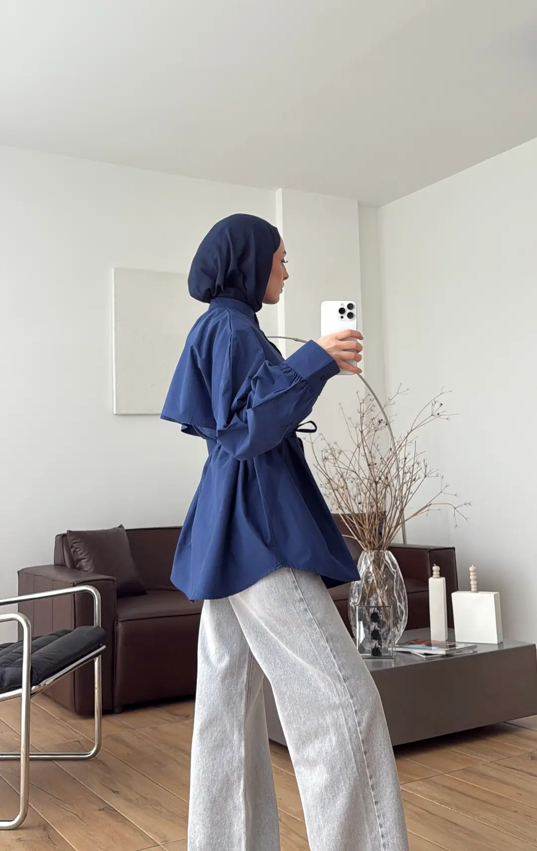 Pelerin Gömlek Lacivert - Görsel 3