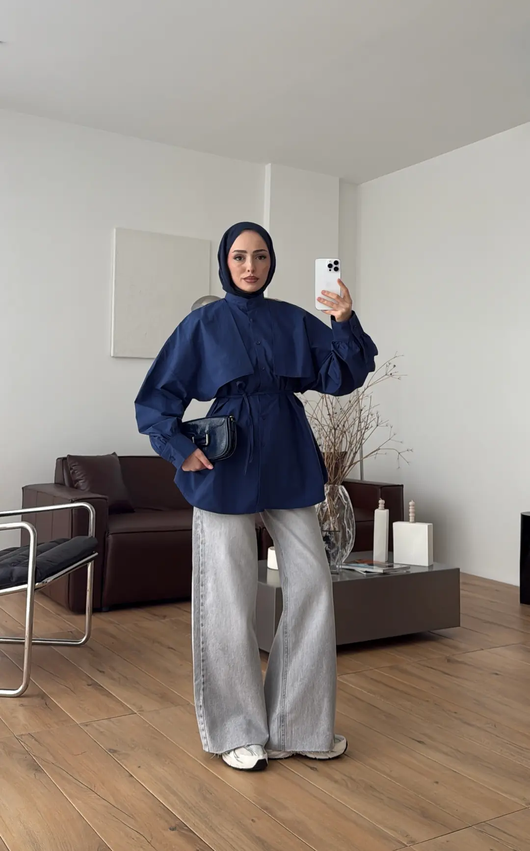 Pelerin Gömlek Lacivert - Görsel 5