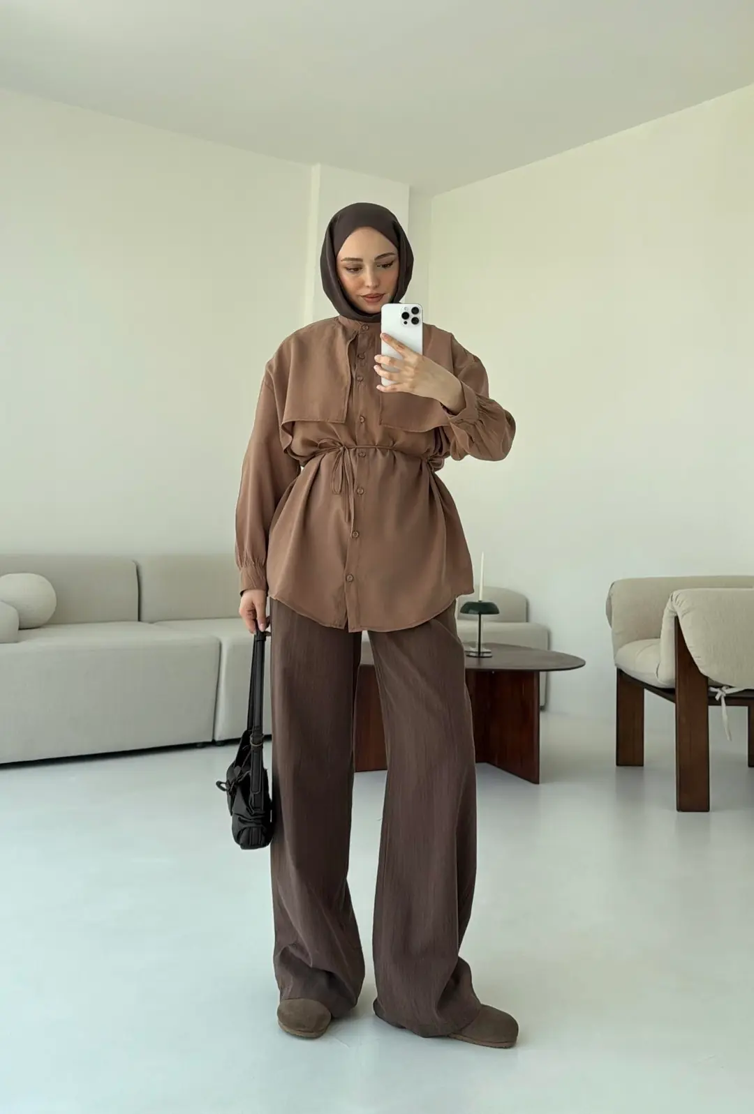 Pelerinli Modal Gömlek - Görsel 3