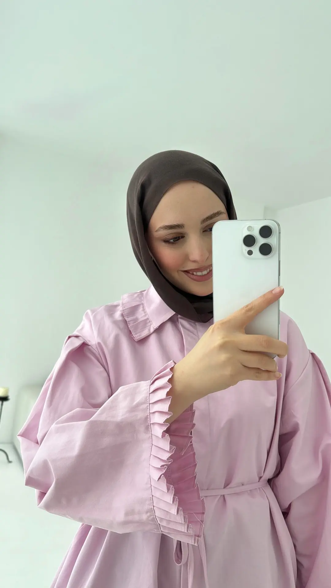 Pilise Detaylı Gömlek Pembe - Görsel 8