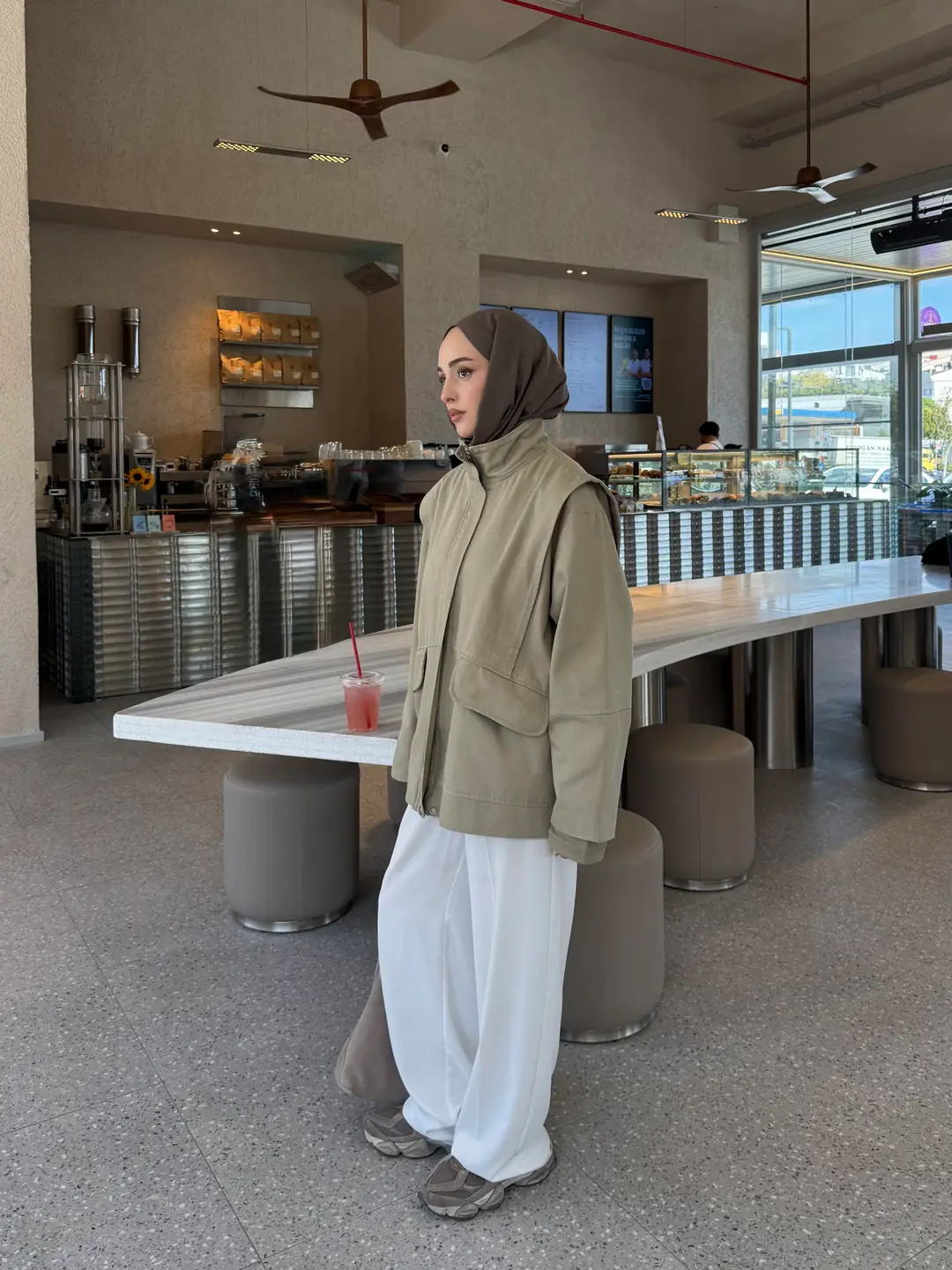 Premium Gabardin Tasarım Ceket Haki - Görsel 2