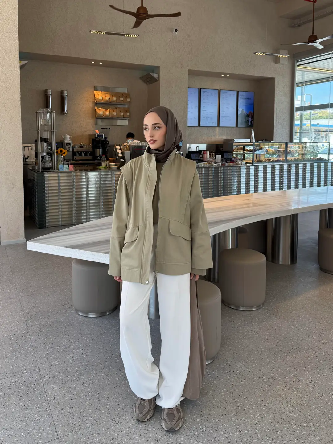 Premium Gabardin Tasarım Ceket Haki - Görsel 9