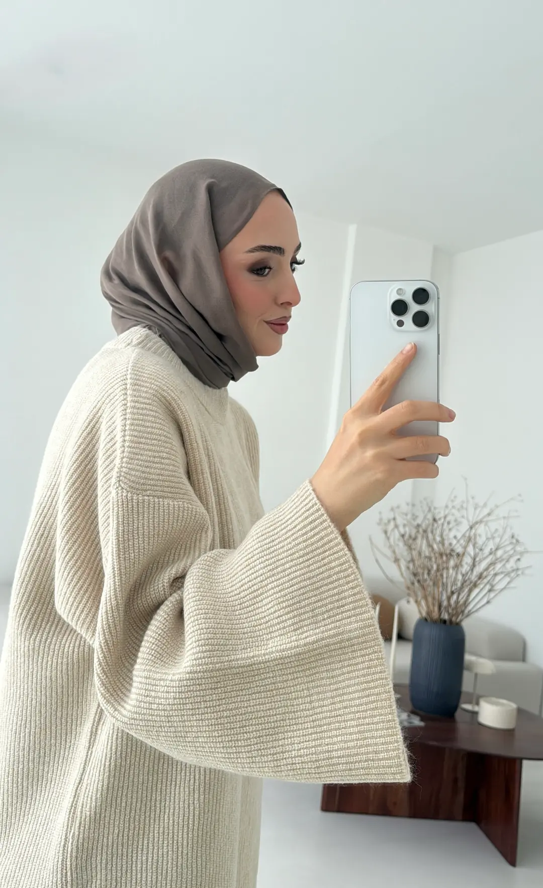 Premium Kalın Fitilli Kazak Bej - Görsel 3