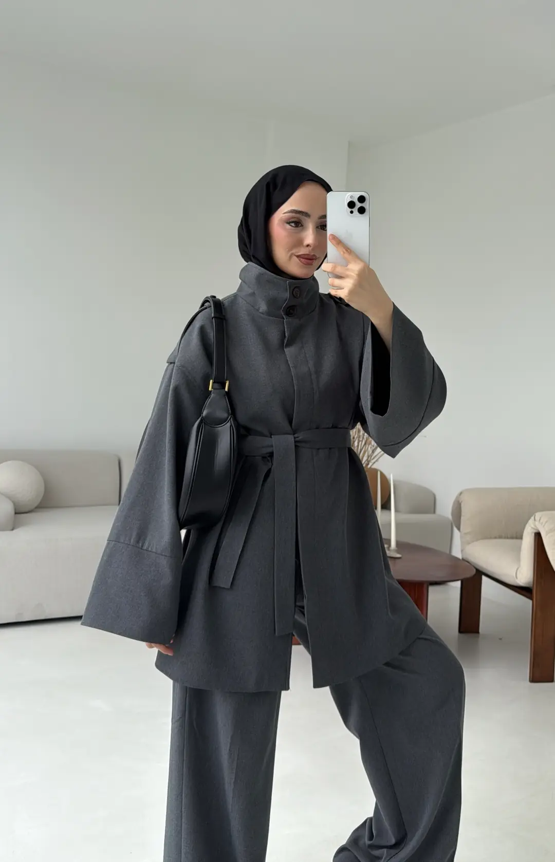 Premıum Klasik Takım Koyu Gri - Görsel 4