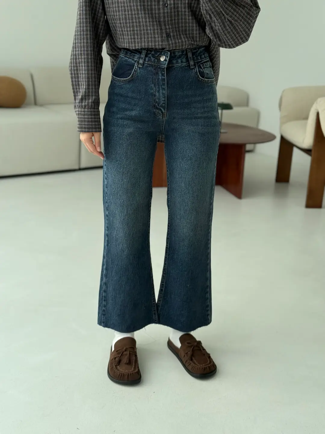 Premium Paçası Kesik Hafif İspanyol Jean R148 - Görsel 3