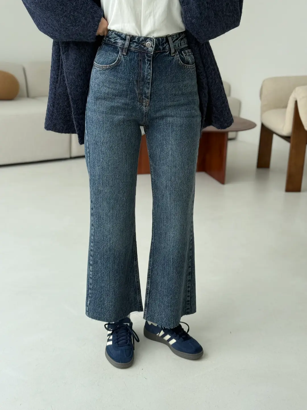 Premium Paçası Kesik Hafif İspanyol Jean R249 - Görsel 3